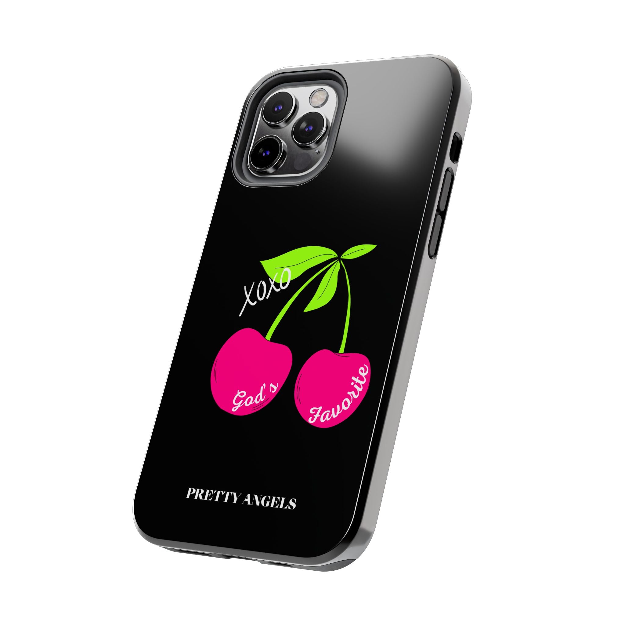 Tough Phone Case — 'God's Favorite' with Hot Pink Cherry
