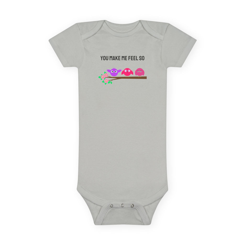“You Make Me Feel So…”™ Mood Bird Baby Girl Onesie – Adorable Gerber® Cotton Bodysuit with 3 Emotional Baby Birds