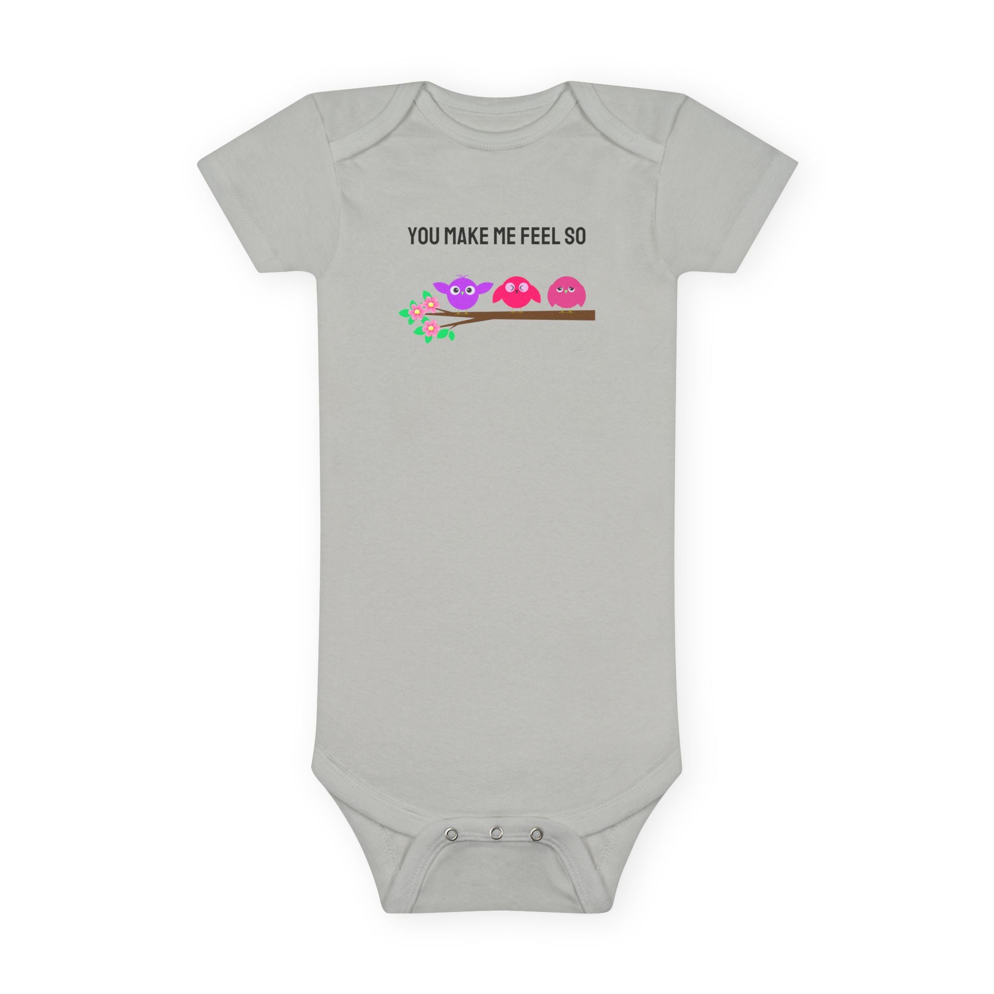 “You Make Me Feel So…”™ Mood Bird Baby Girl Onesie – Adorable Gerber® Cotton Bodysuit with 3 Emotional Baby Birds