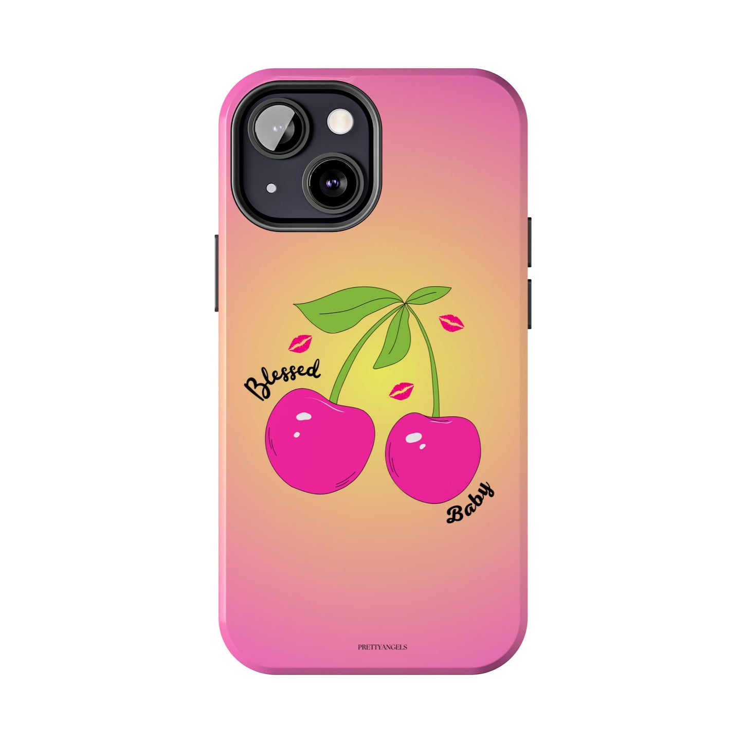 Hot Pink Cherry Blessed Baby Tough Phone Case