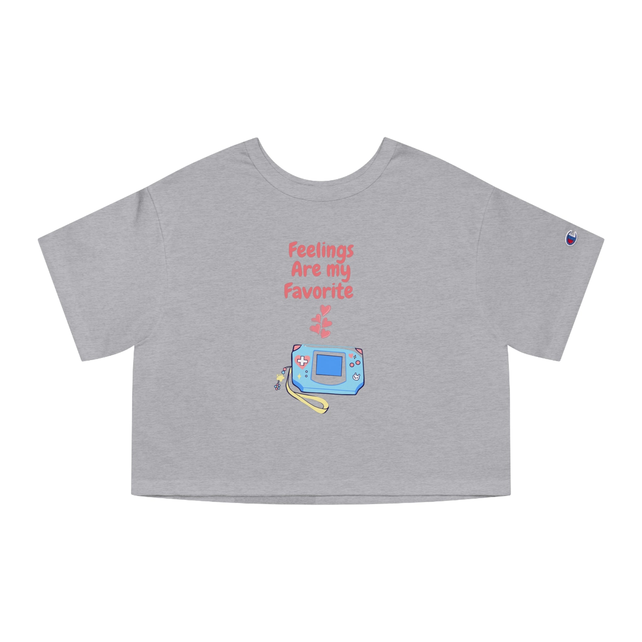 “Feelings Are My Favorite” Loose Fit Champion® Cropped Tee – Skater Baddie Girl Aesthetic