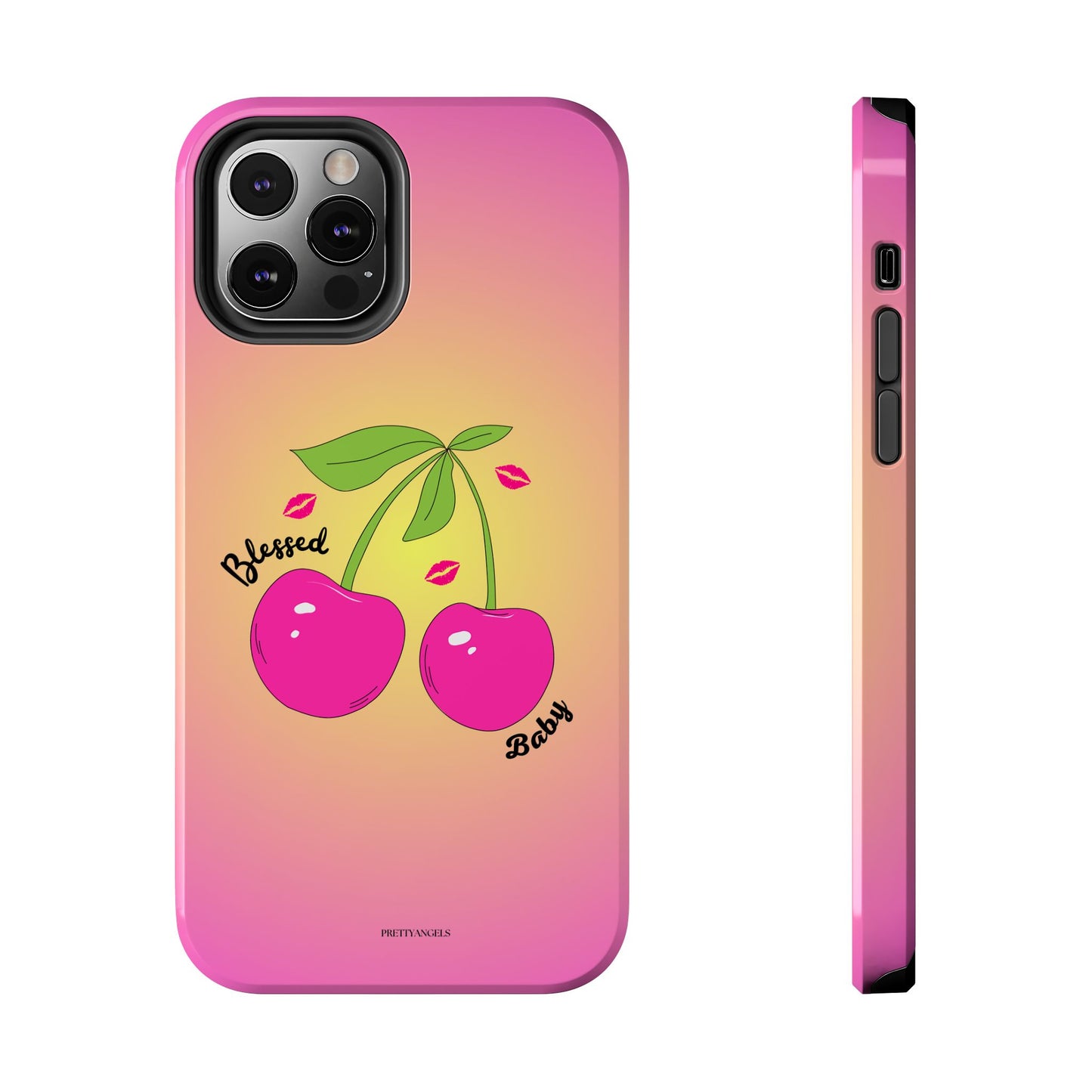 Hot Pink Cherry Blessed Baby Tough Phone Case