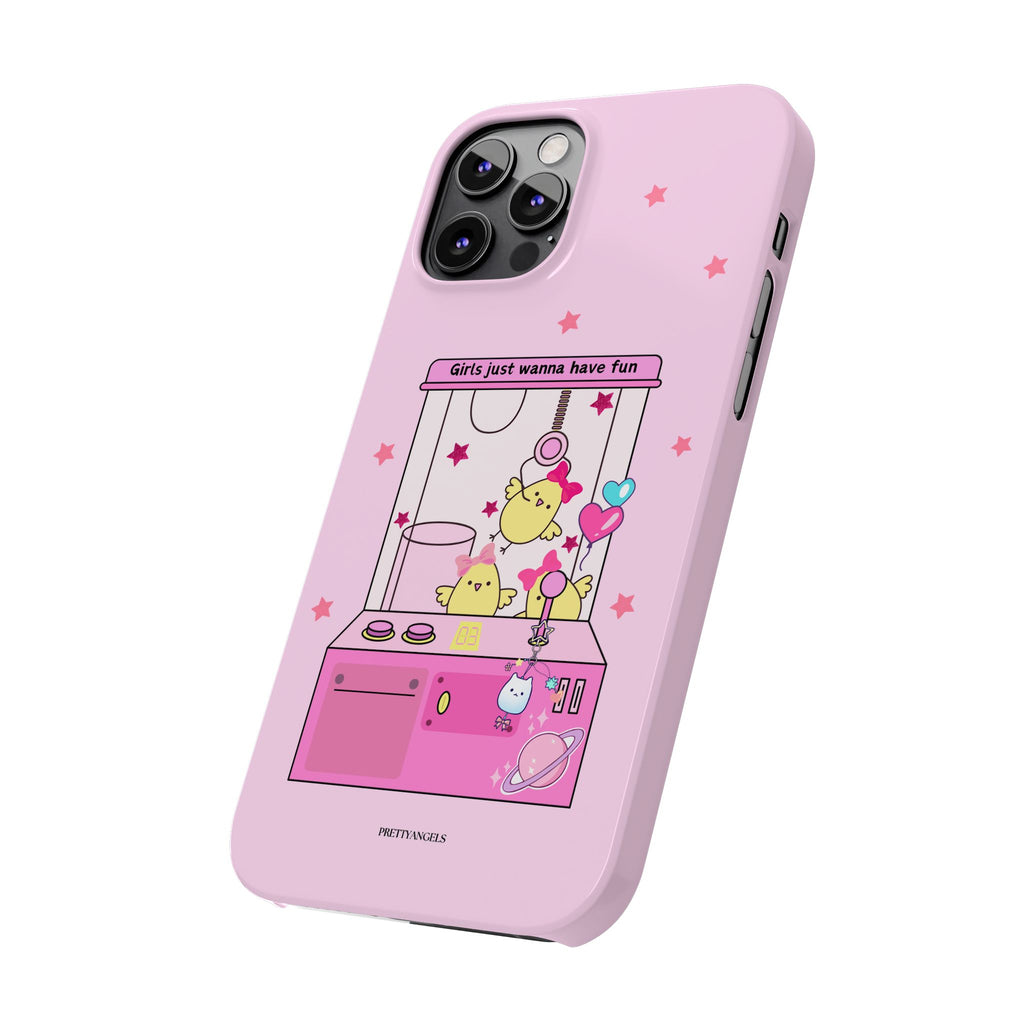 Cute Girls' Phone Case - Fun Vibe Slim Phone Cases, Cute Phone Cover, Kawaii Phone Case, Fun Pink Design, Gift for Her