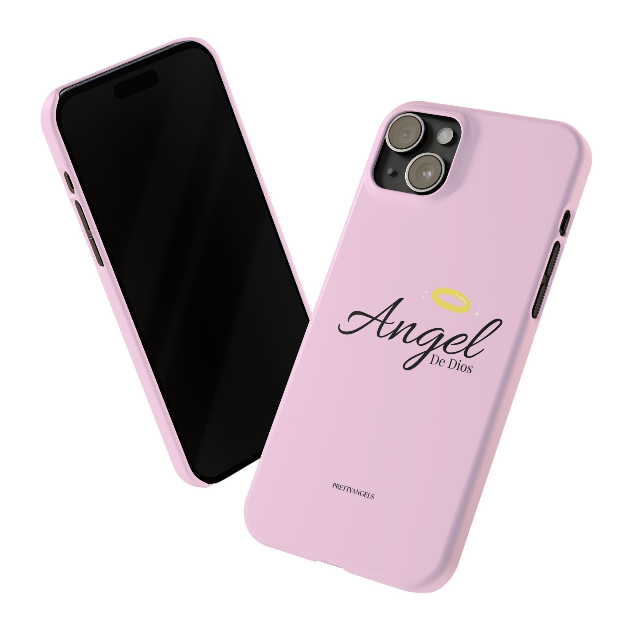 Angel De Dios Pink Slim Phone Case - Lightweight, Protective & Faith-Inspired for Latina Baddies, Girly Trendy Accessory