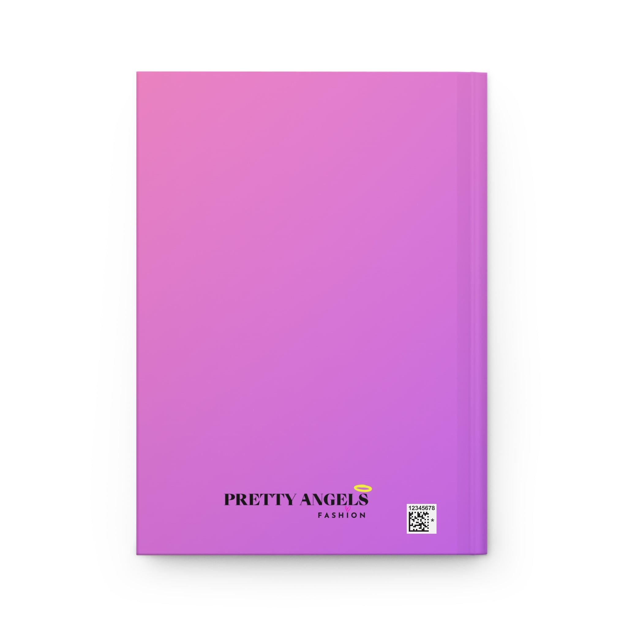 Pretty & Blessed Cute Angel Bunny Hardcover Journal — Kawaii Pink Purple Ombré Notebook