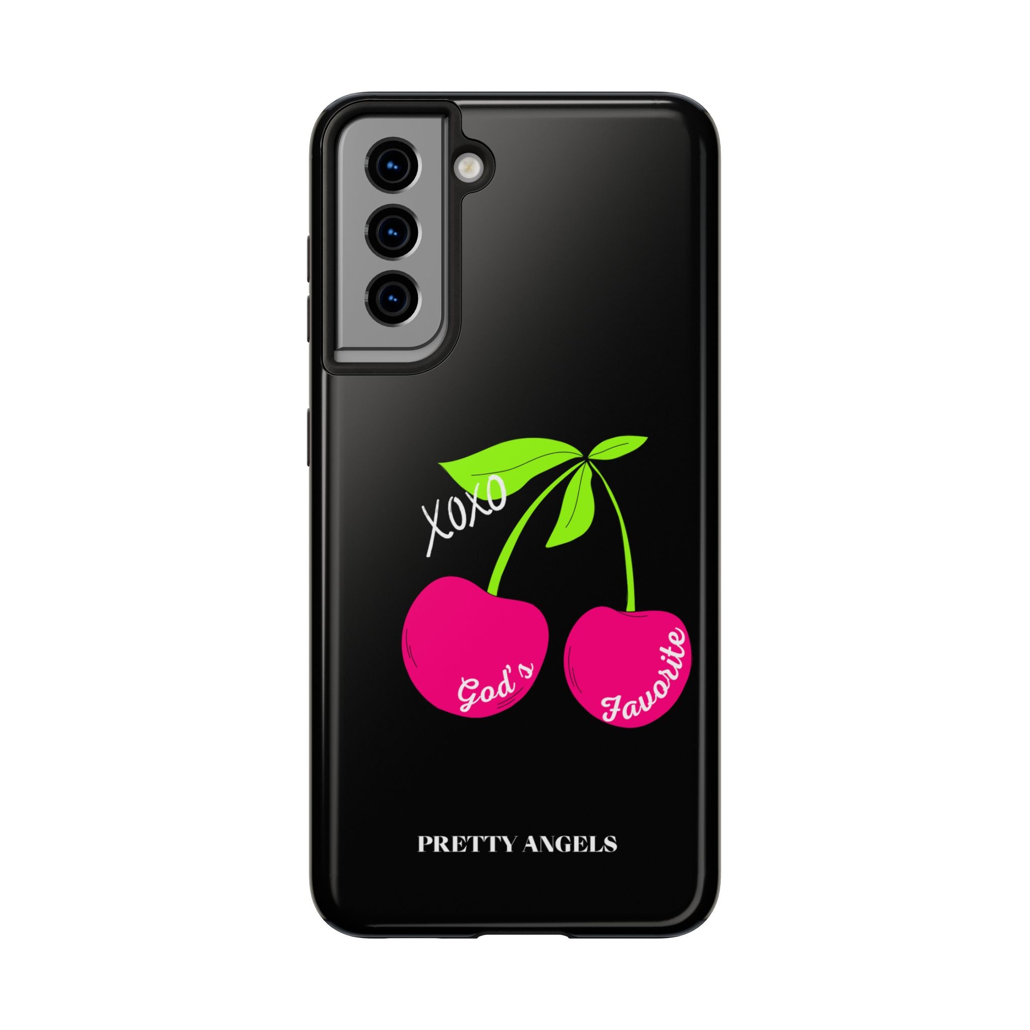 Tough Phone Case — 'God's Favorite' with Hot Pink Cherry