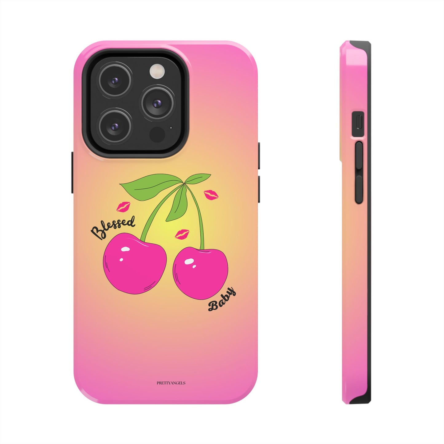 Hot Pink Cherry Blessed Baby Tough Phone Case