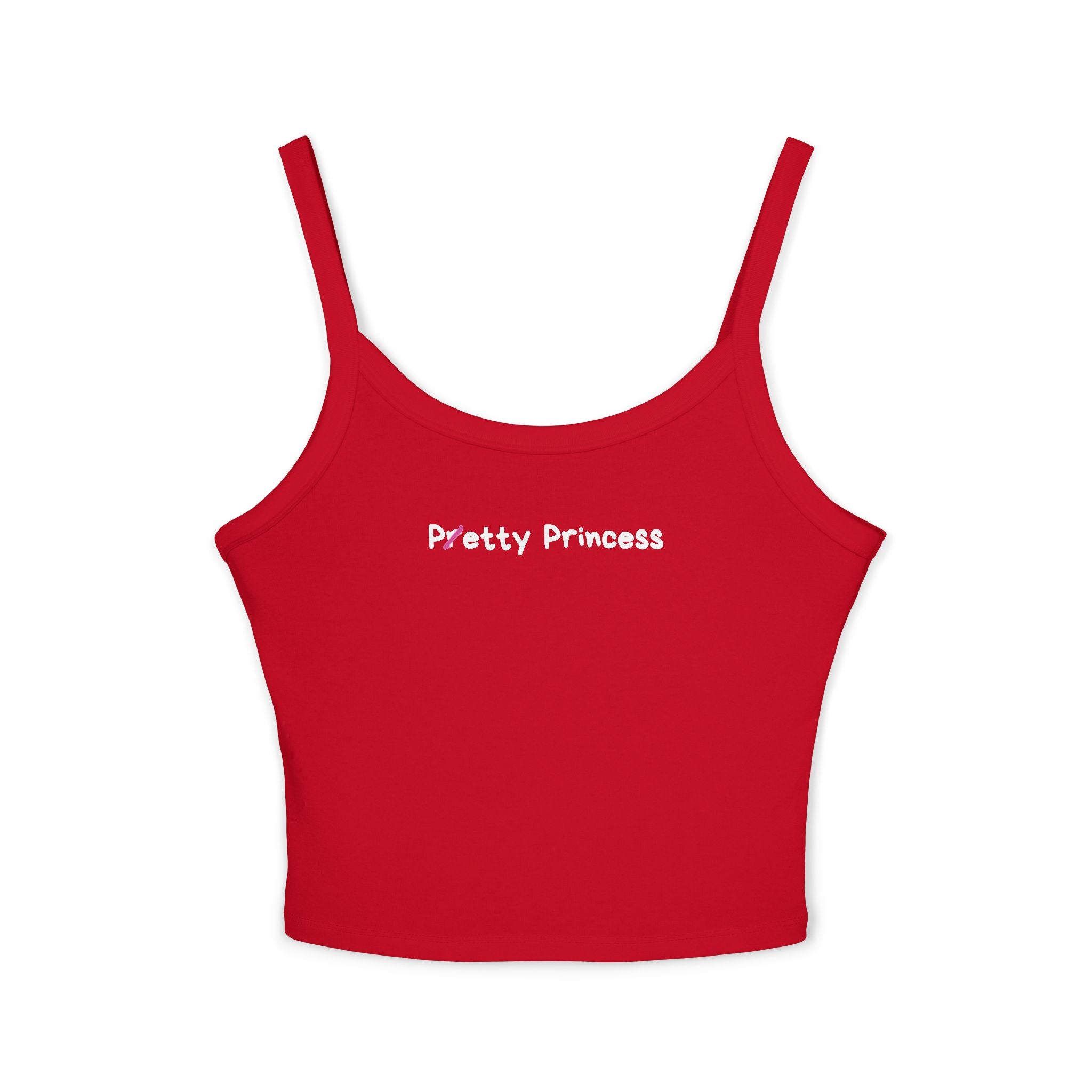 Pretty/Petty Princess Tank Top - Black, Baby Blue & Red | Soft Bella+Canvas Fit | Cute Ethical Crop for Rich Baddie Girls Who Love Bold Aesthetic Fashion