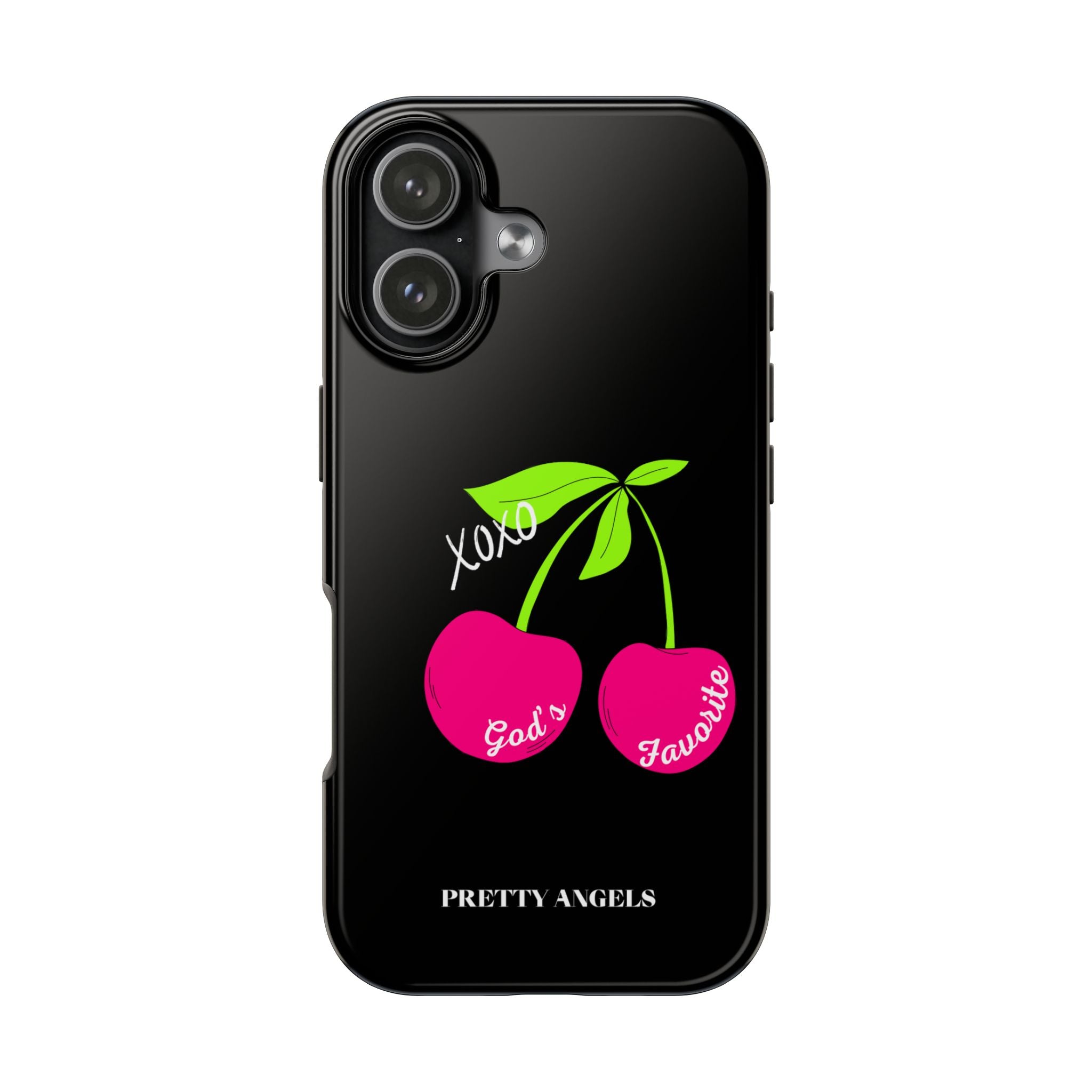 Tough Phone Case — 'God's Favorite' with Hot Pink Cherry