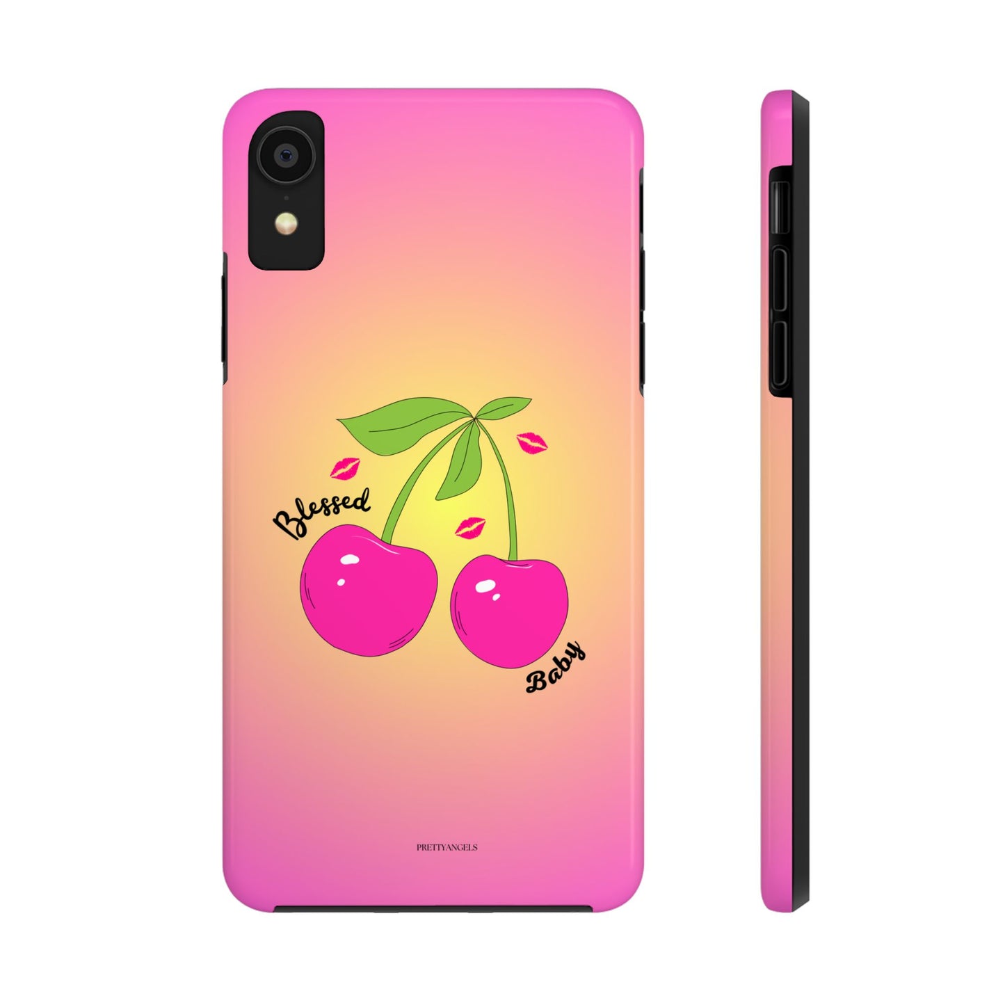 Hot Pink Cherry Blessed Baby Tough Phone Case