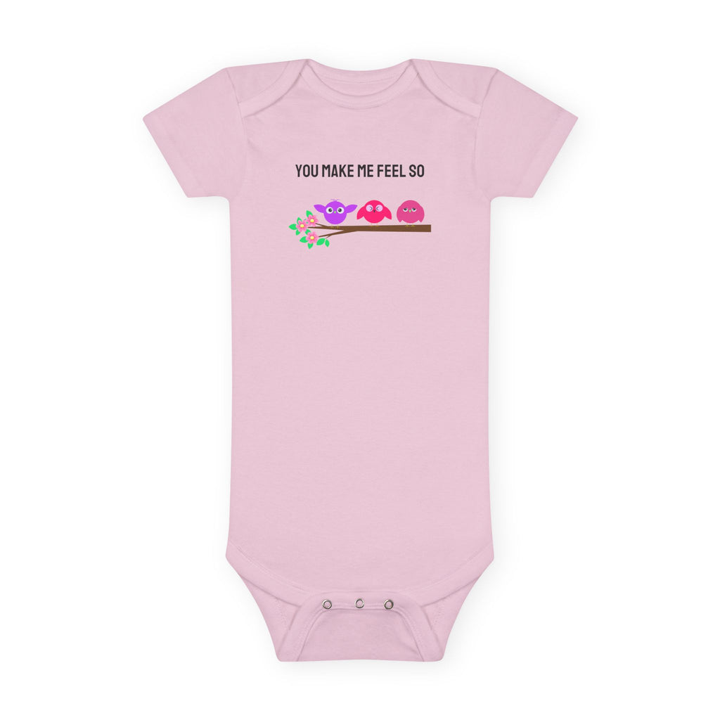 “You Make Me Feel So…”™ Mood Bird Baby Girl Onesie – Adorable Gerber® Cotton Bodysuit with 3 Emotional Baby Birds