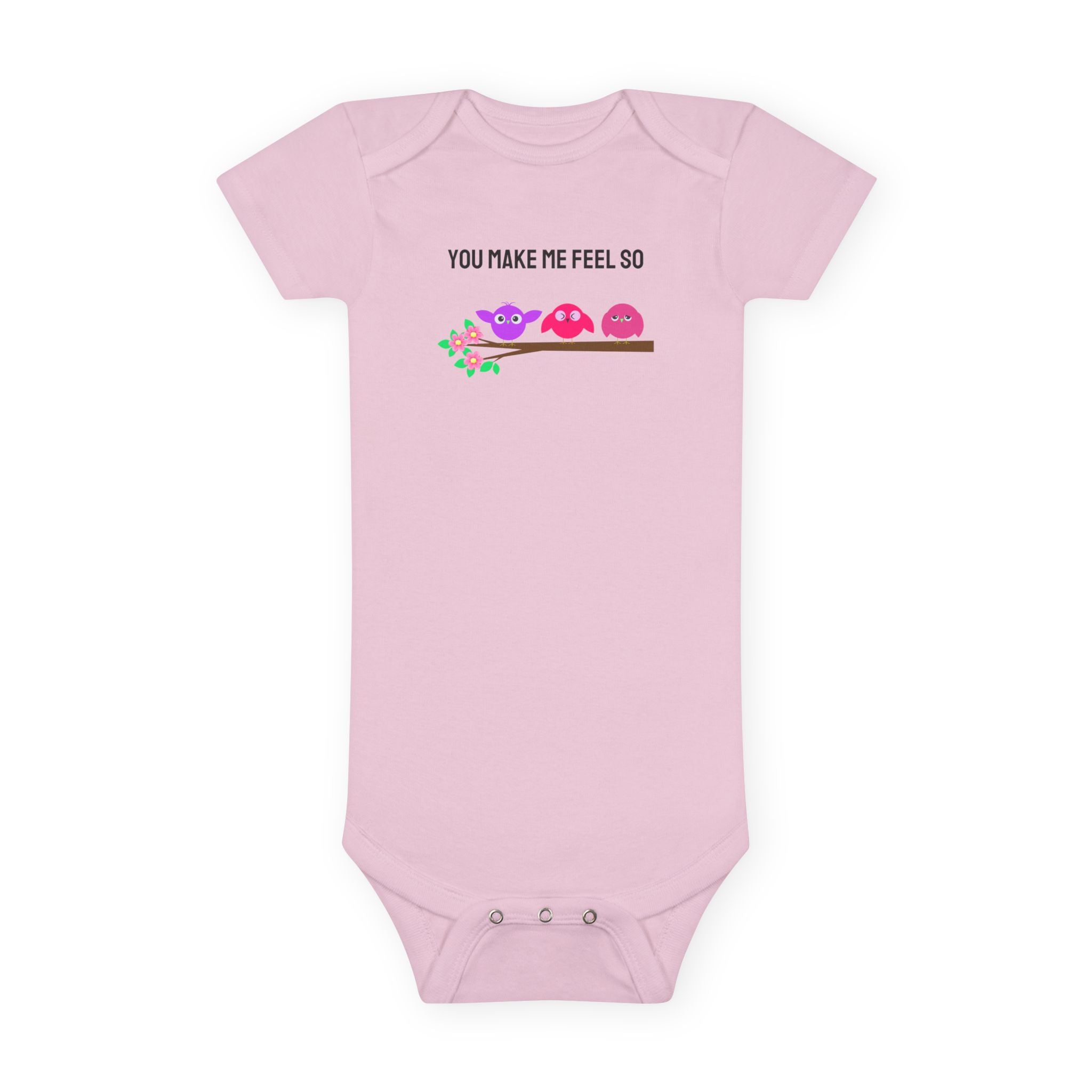 “You Make Me Feel So…”™ Mood Bird Baby Girl Onesie – Adorable Gerber® Cotton Bodysuit with 3 Emotional Baby Birds