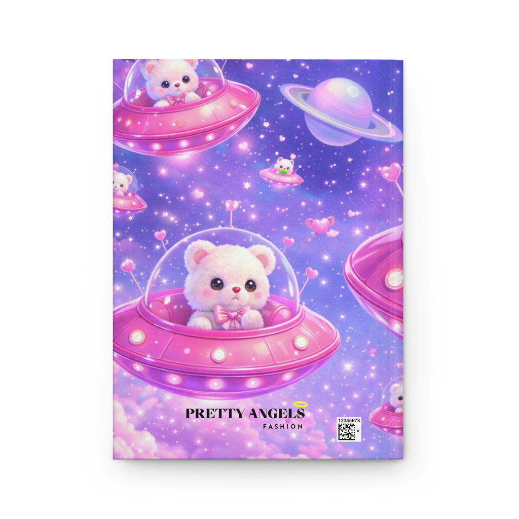 Dream Big Purple Galaxy Hardcover Journal — Teddy Bears in Space