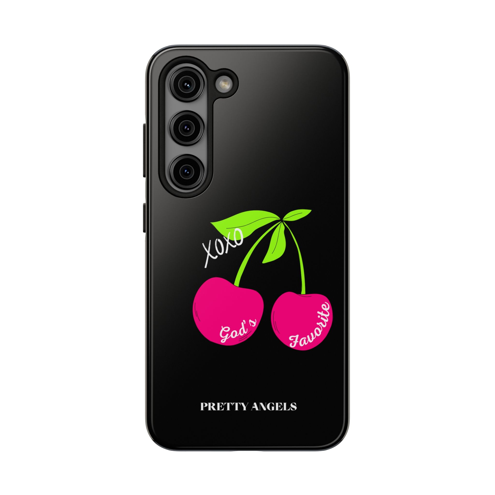 Tough Phone Case — 'God's Favorite' with Hot Pink Cherry