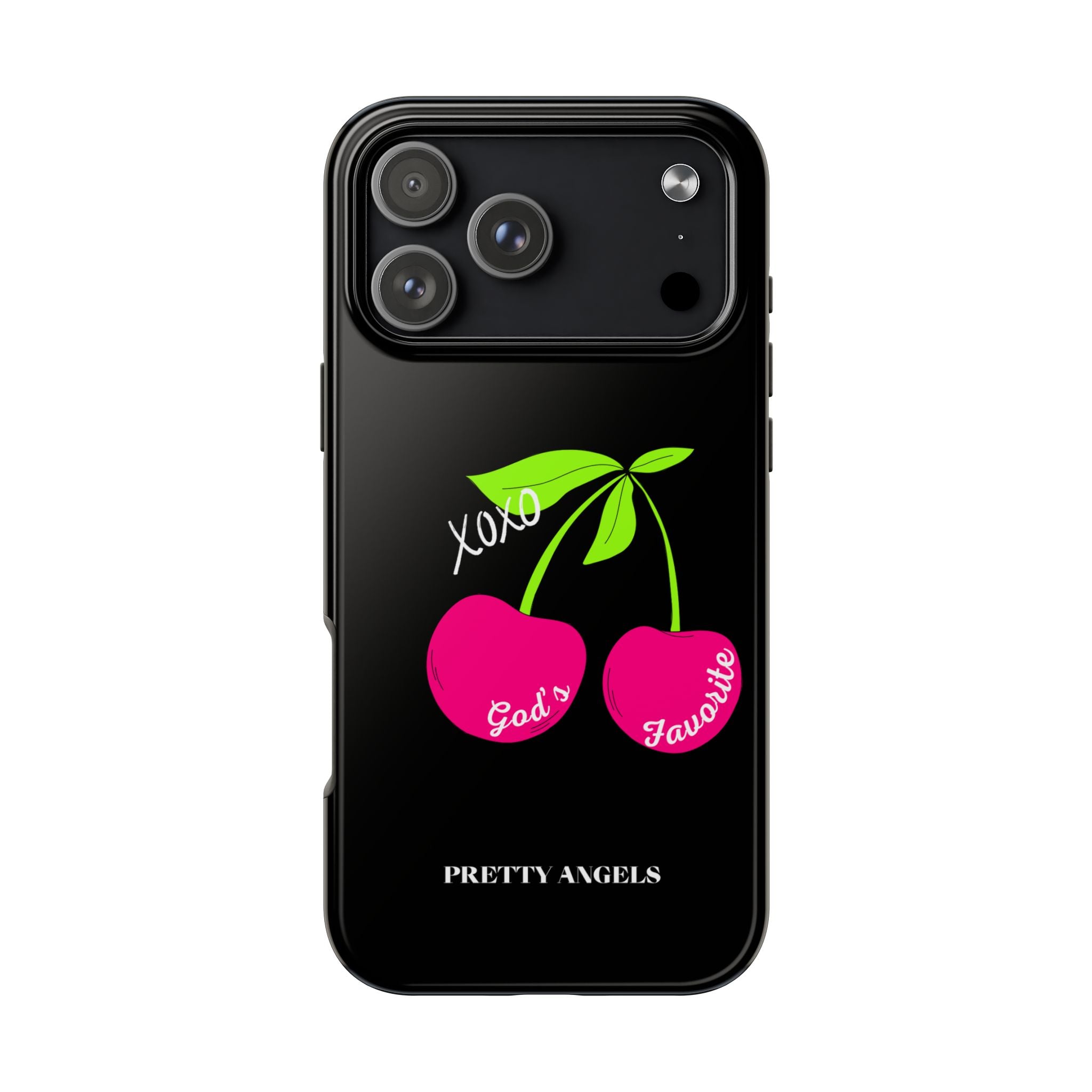 Tough Phone Case — 'God's Favorite' with Hot Pink Cherry