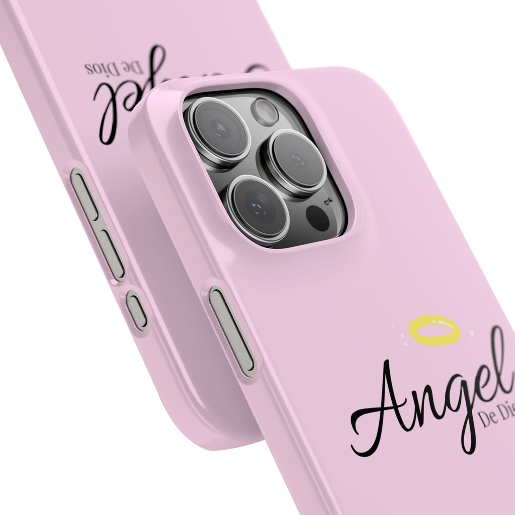 Angel De Dios Pink Slim Phone Case - Lightweight, Protective & Faith-Inspired for Latina Baddies, Girly Trendy Accessory