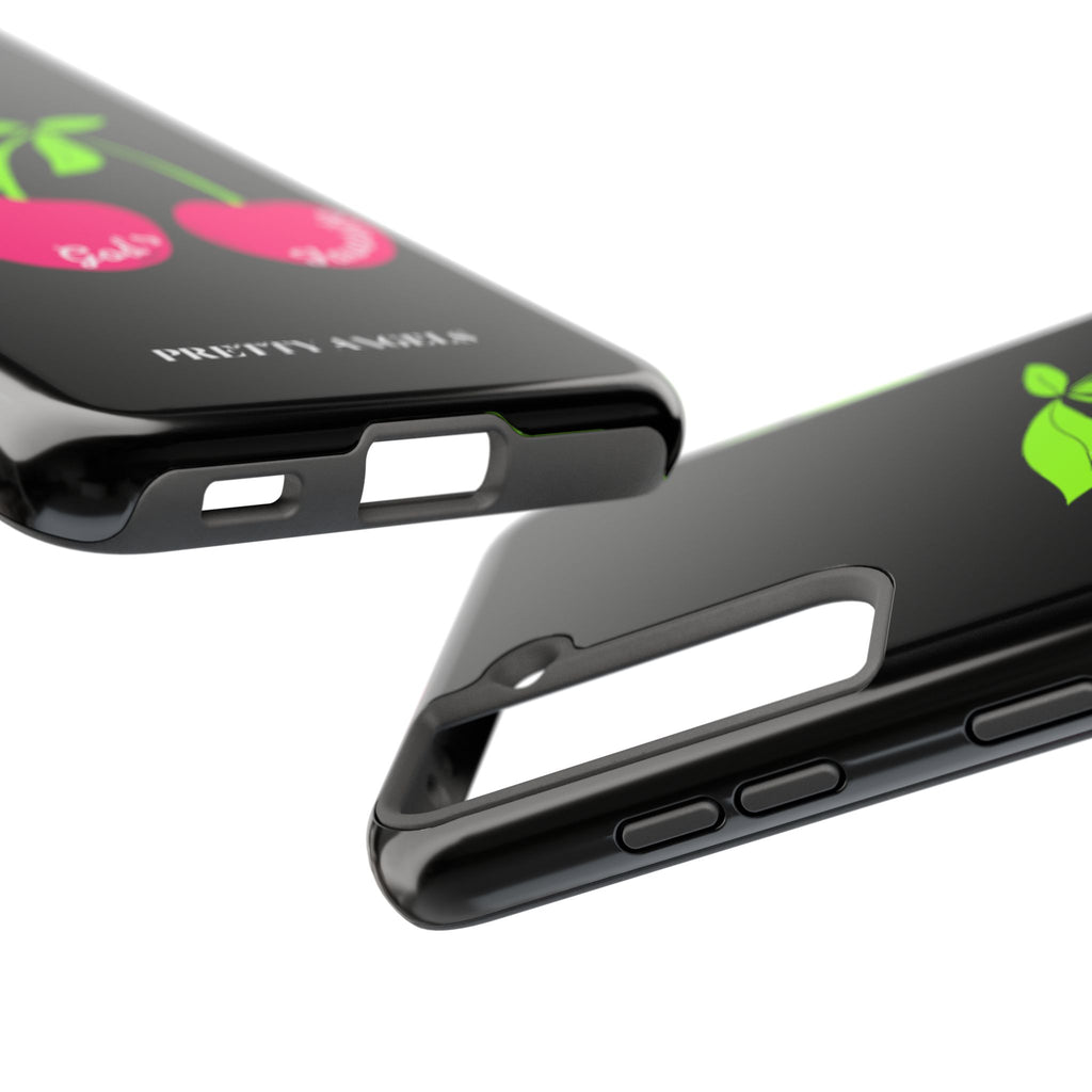 Tough Phone Case — 'God's Favorite' with Hot Pink Cherry