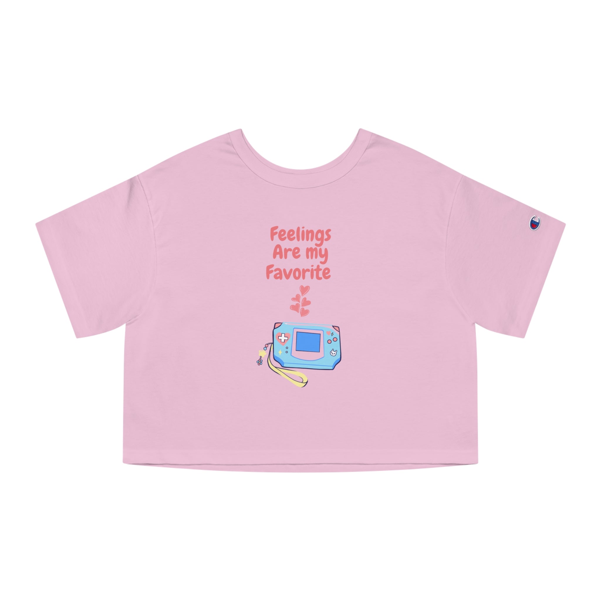 “Feelings Are My Favorite” Loose Fit Champion® Cropped Tee – Skater Baddie Girl Aesthetic
