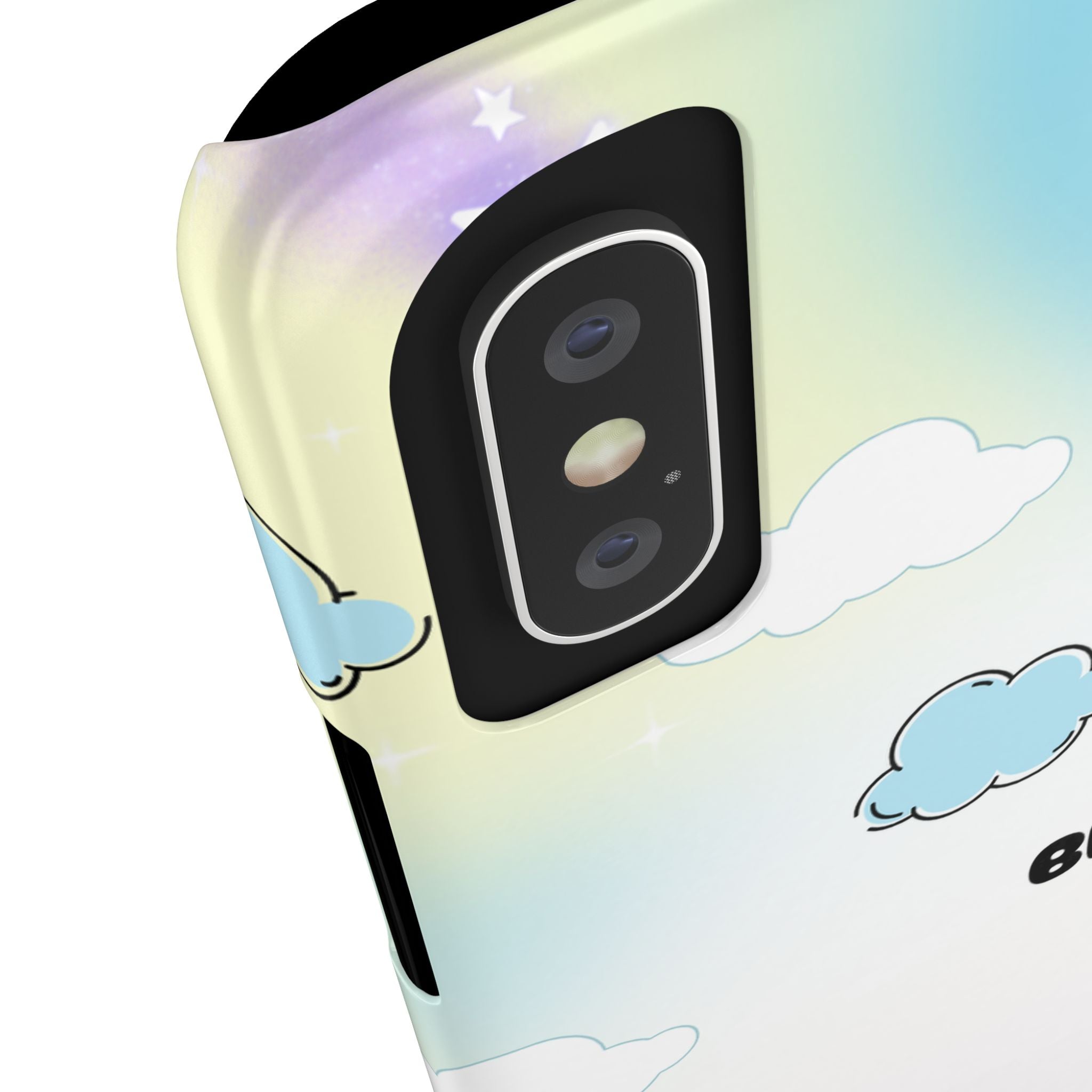 ‘Blessings Calling' Phone Case – Slim Lightweight Ombré Cover with Magical Pastel Clouds for Girly Girls & Faith-Filled Baddies - Cute Cloud Aesthetic, Phone Accessories, Gift for Friends, Pastel Theme Vibes, Cozy Magical Vibes
