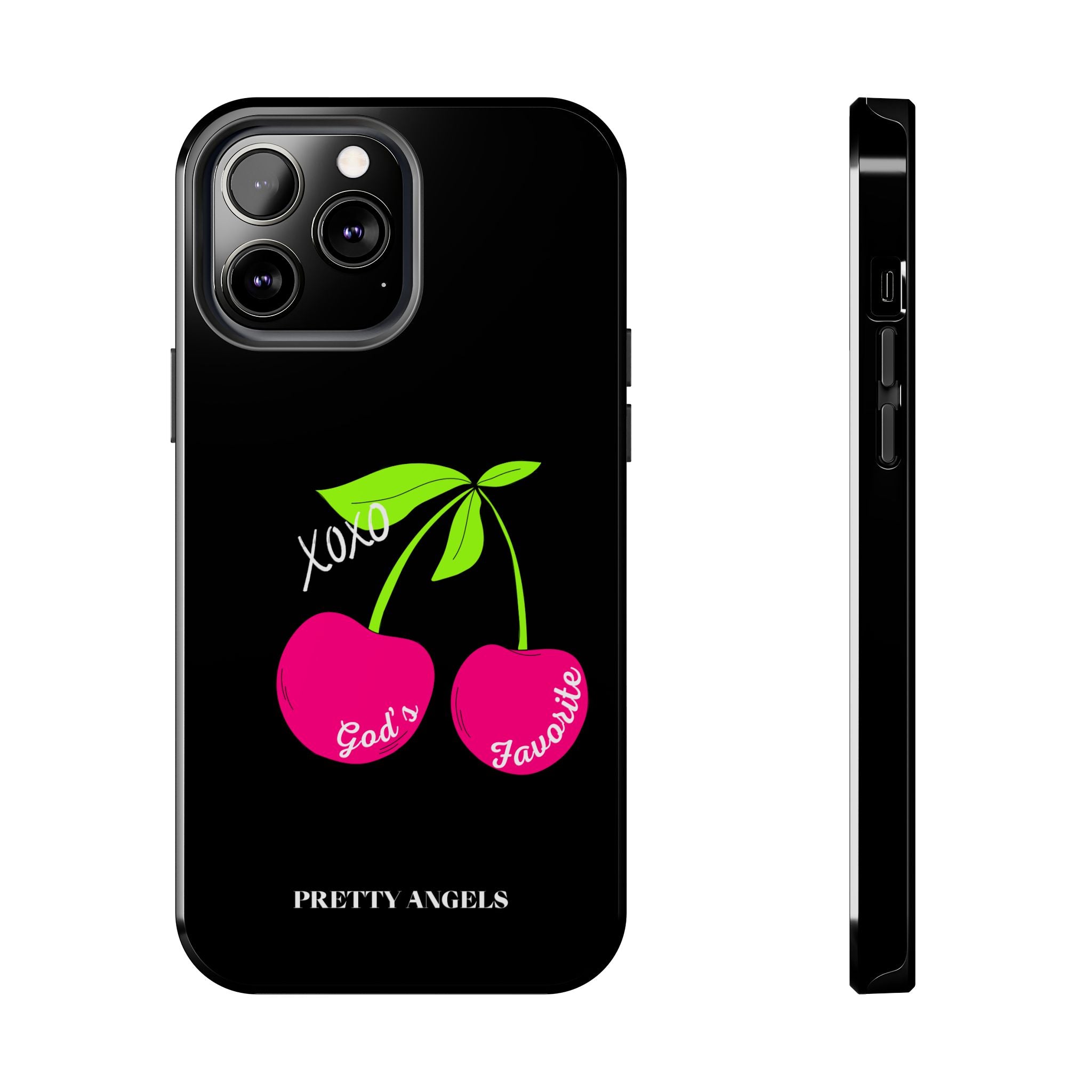 Tough Phone Case — 'God's Favorite' with Hot Pink Cherry