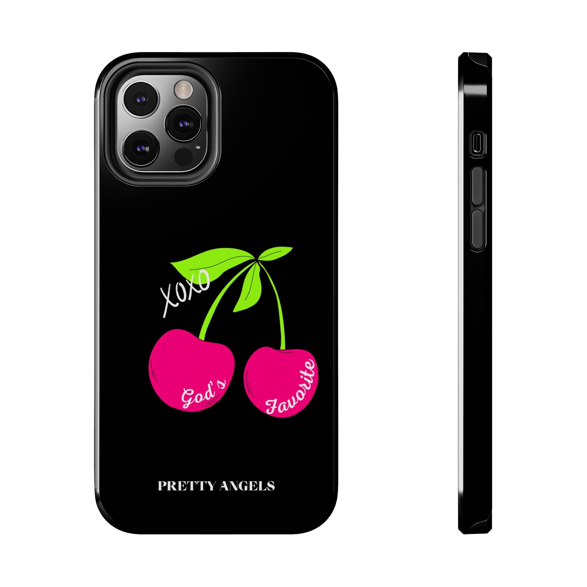 Tough Phone Case — 'God's Favorite' with Hot Pink Cherry