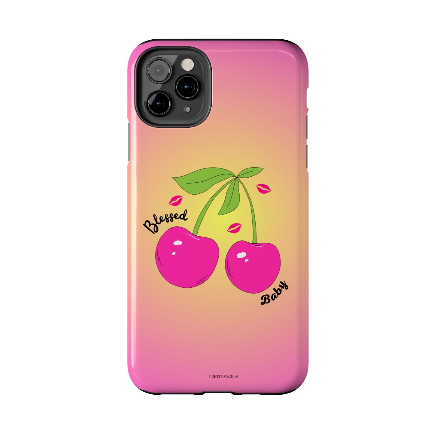 Hot Pink Cherry Blessed Baby Tough Phone Case