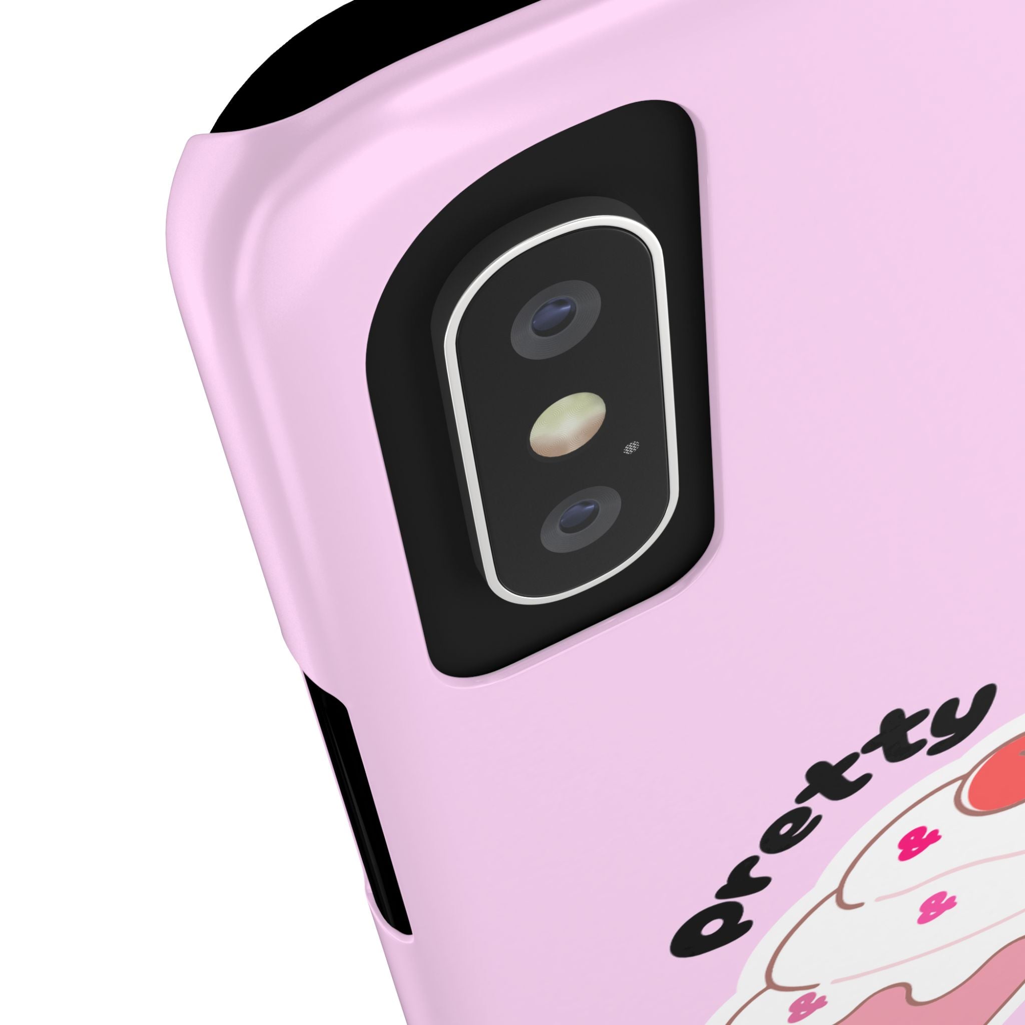 Pretty & Blessed Cupcake Slim Pink Phone Case - Lightweight, Protective & Girly Aesthetic for Feminine Girly Girls