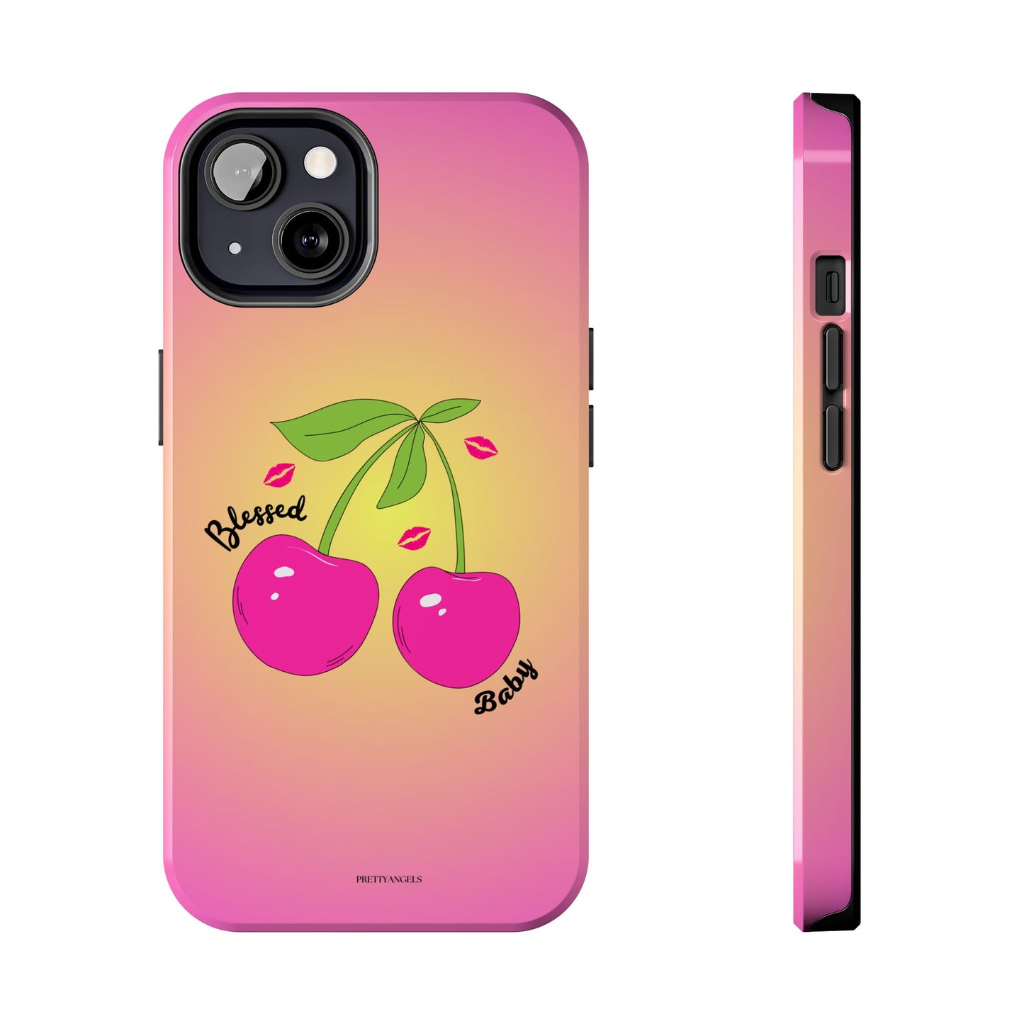 Hot Pink Cherry Blessed Baby Tough Phone Case