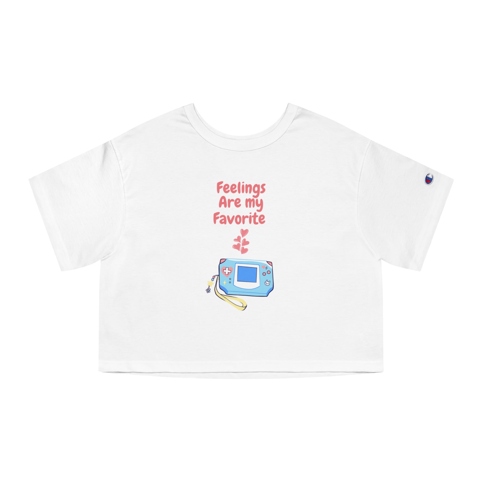 “Feelings Are My Favorite” Loose Fit Champion® Cropped Tee – Skater Baddie Girl Aesthetic