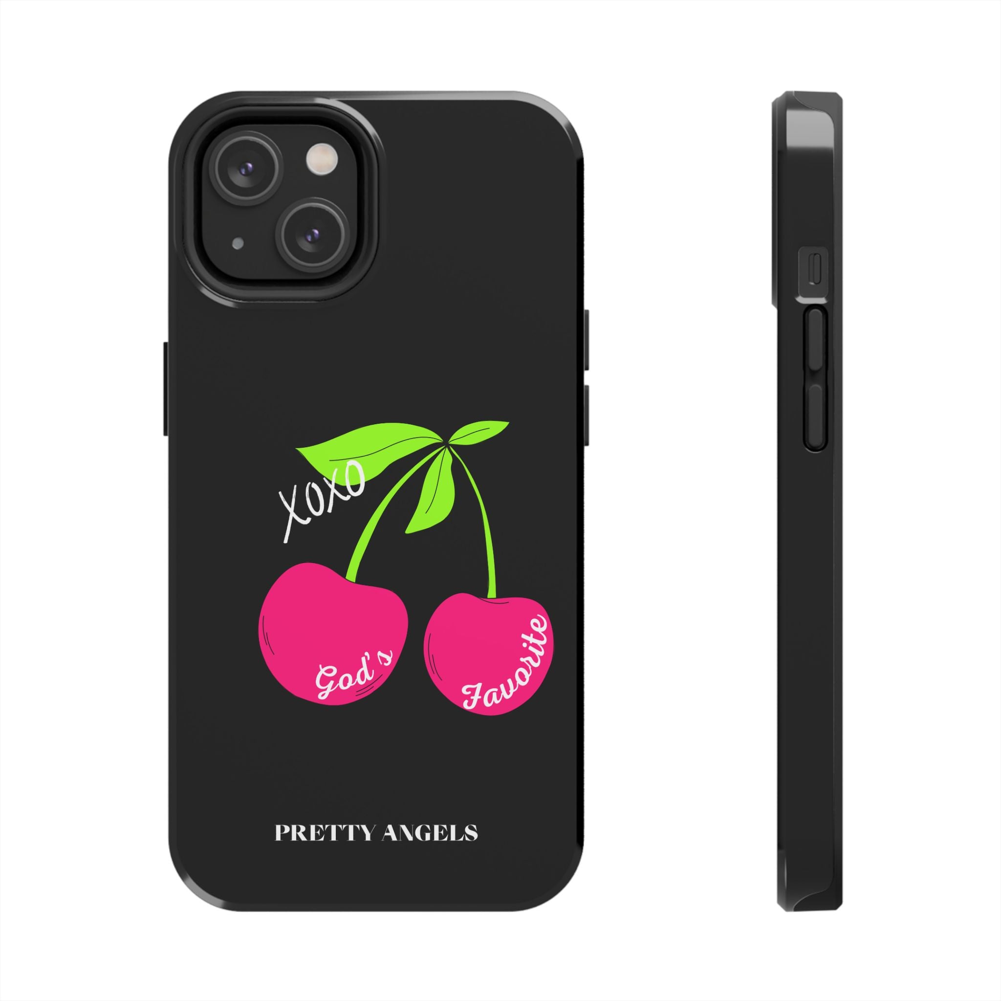 Tough Phone Case — 'God's Favorite' with Hot Pink Cherry