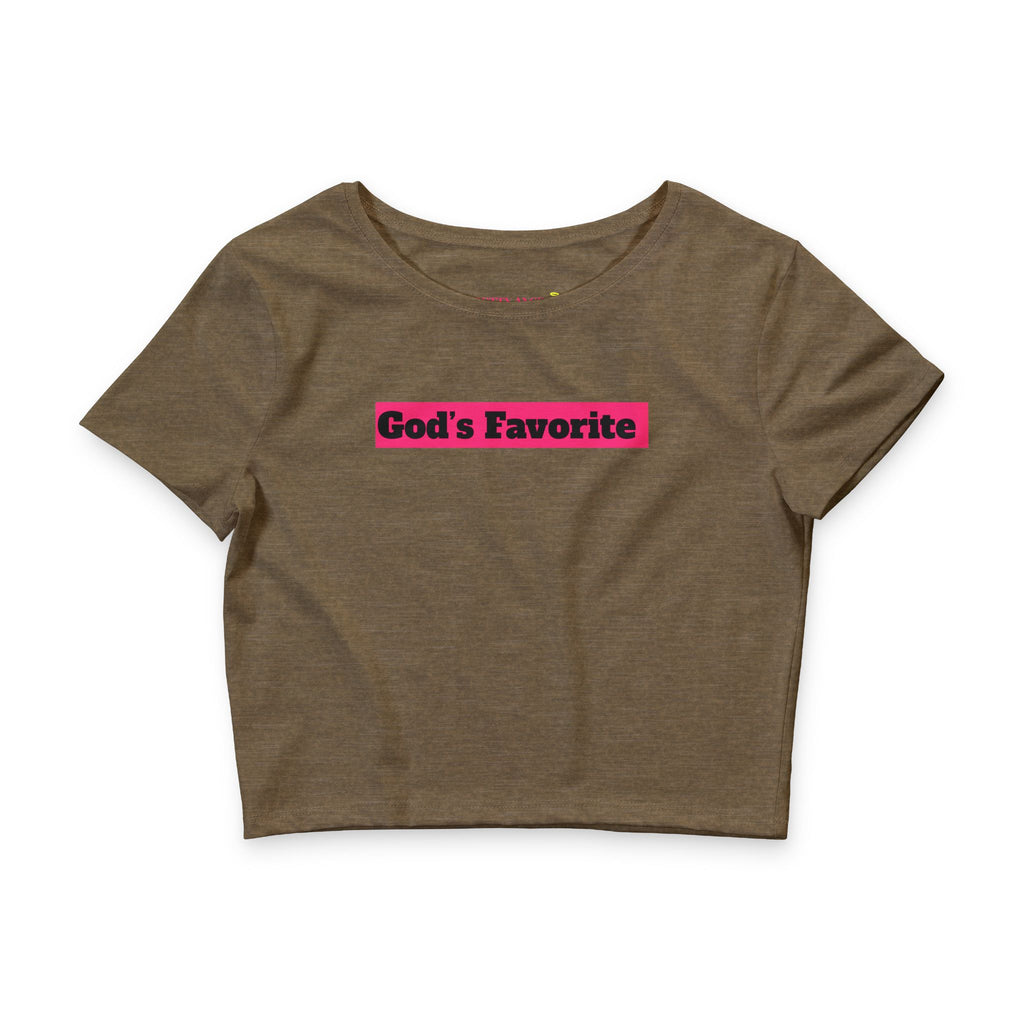 God's Favorite Crop Tee — Women's Faith Graphic Top