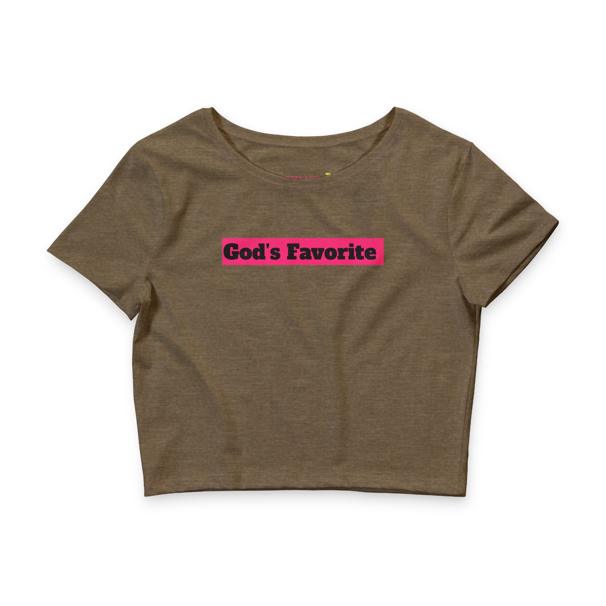 God's Favorite Crop Tee — Women's Faith Graphic Top