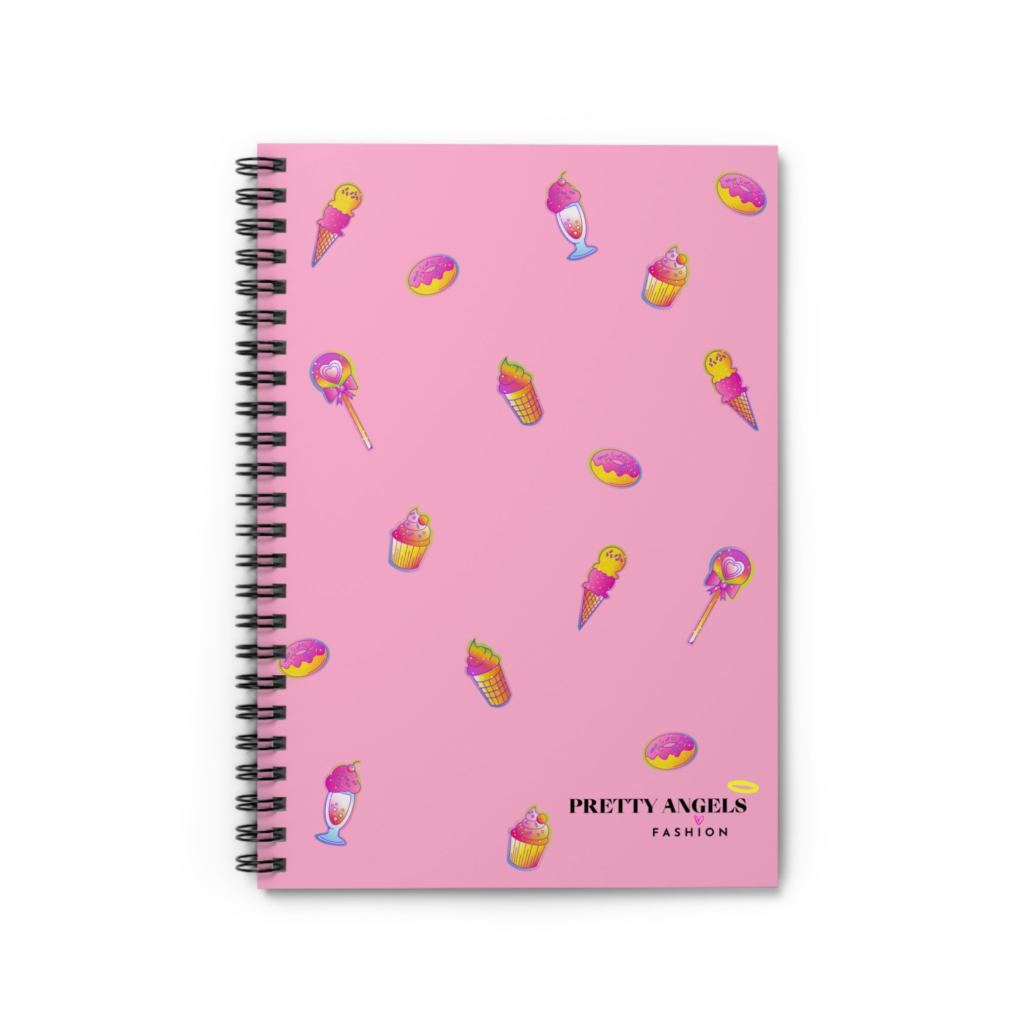 “Luxury Pink Candy Dream Spiral Notebook – Cute Rainbow Stickers, Ice Cream, Cupcakes, & Donuts | Spoiled Girl Must-Have Journal”