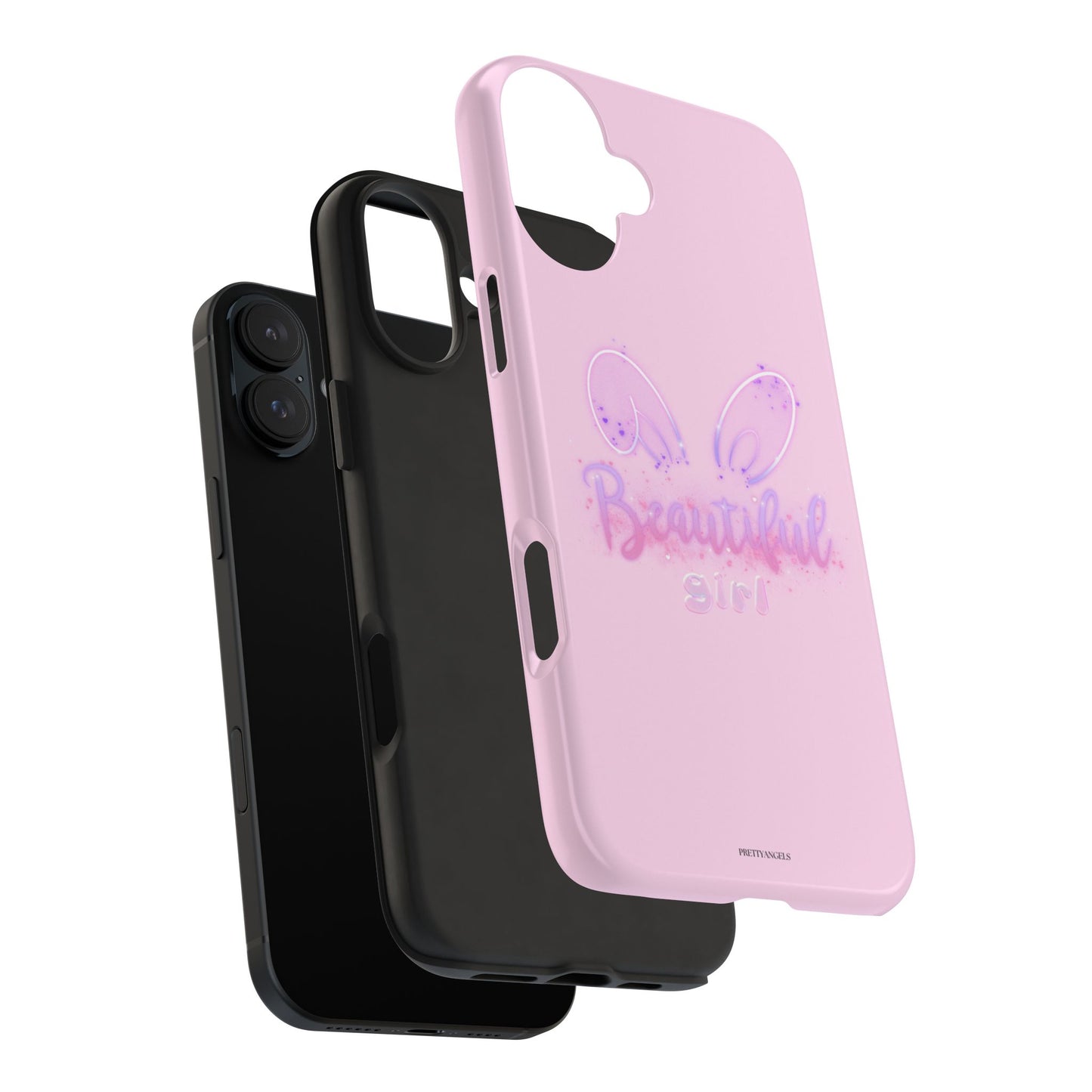 Beautiful Bunny Glow Light Pink Phone Case