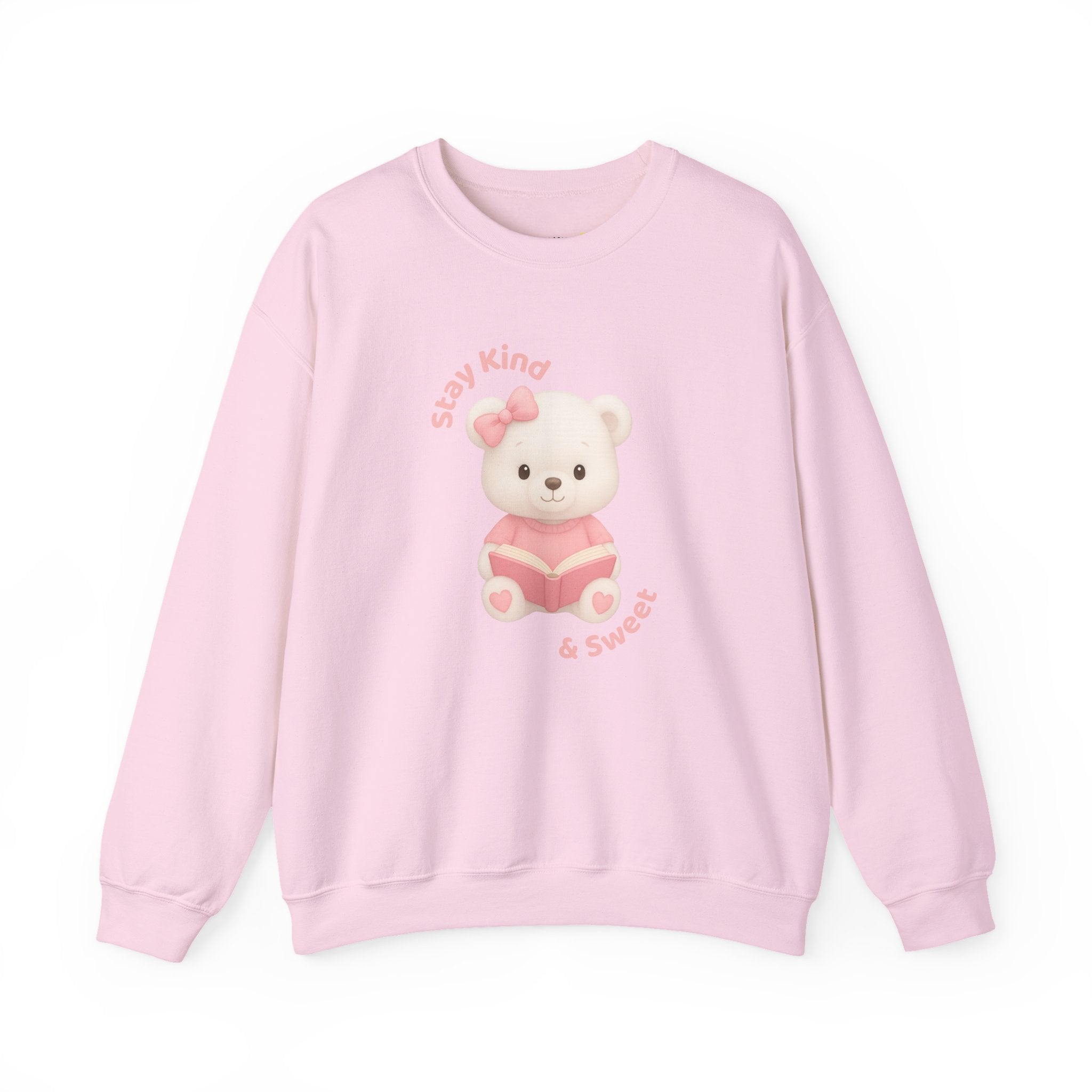 Stay Kind & Sweet™ Teddy Bear Sweatshirt | Cozy Ethically Made Unisex Sweater for Pretty Girls