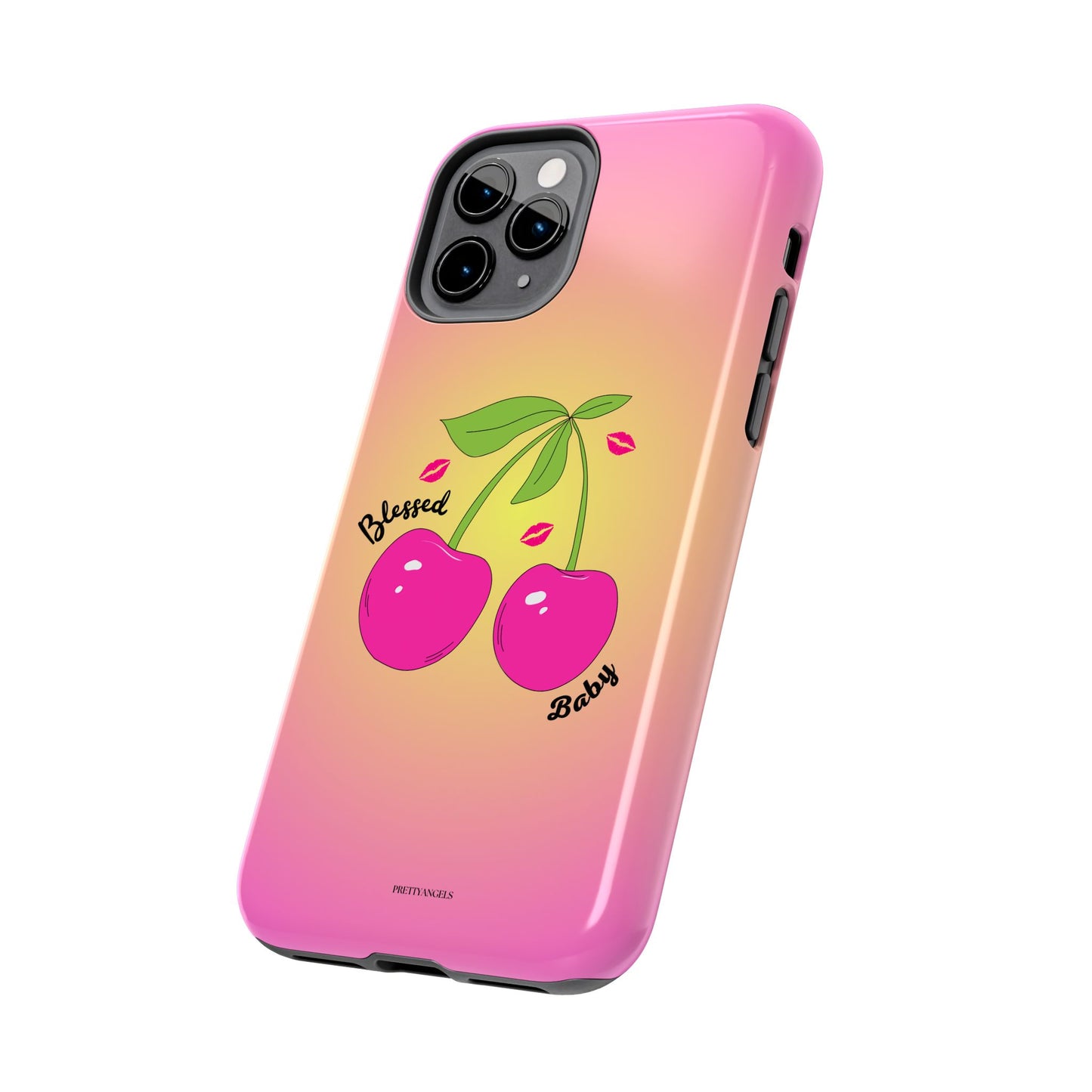 Hot Pink Cherry Blessed Baby Tough Phone Case