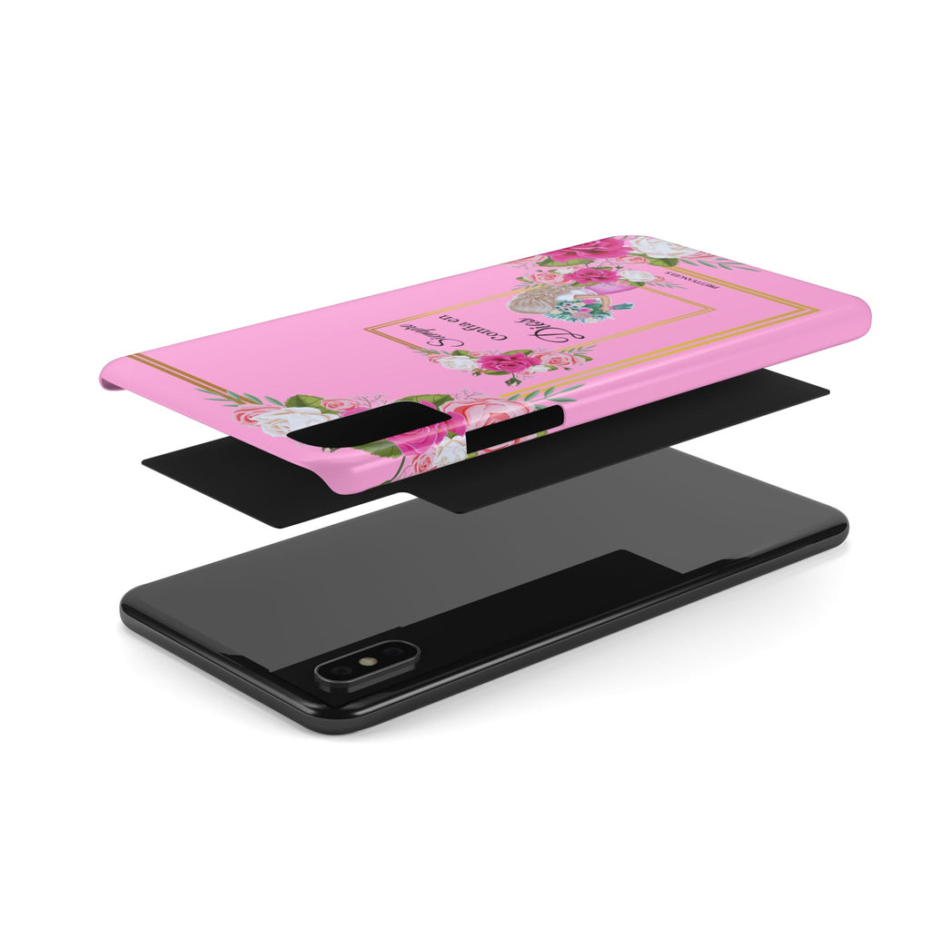 “Siempre Confia en Dios Pink Phone Case - Slim Lightweight Protective Cover with Roses, Barbie-Style Doll & Faith-Based Aesthetic”