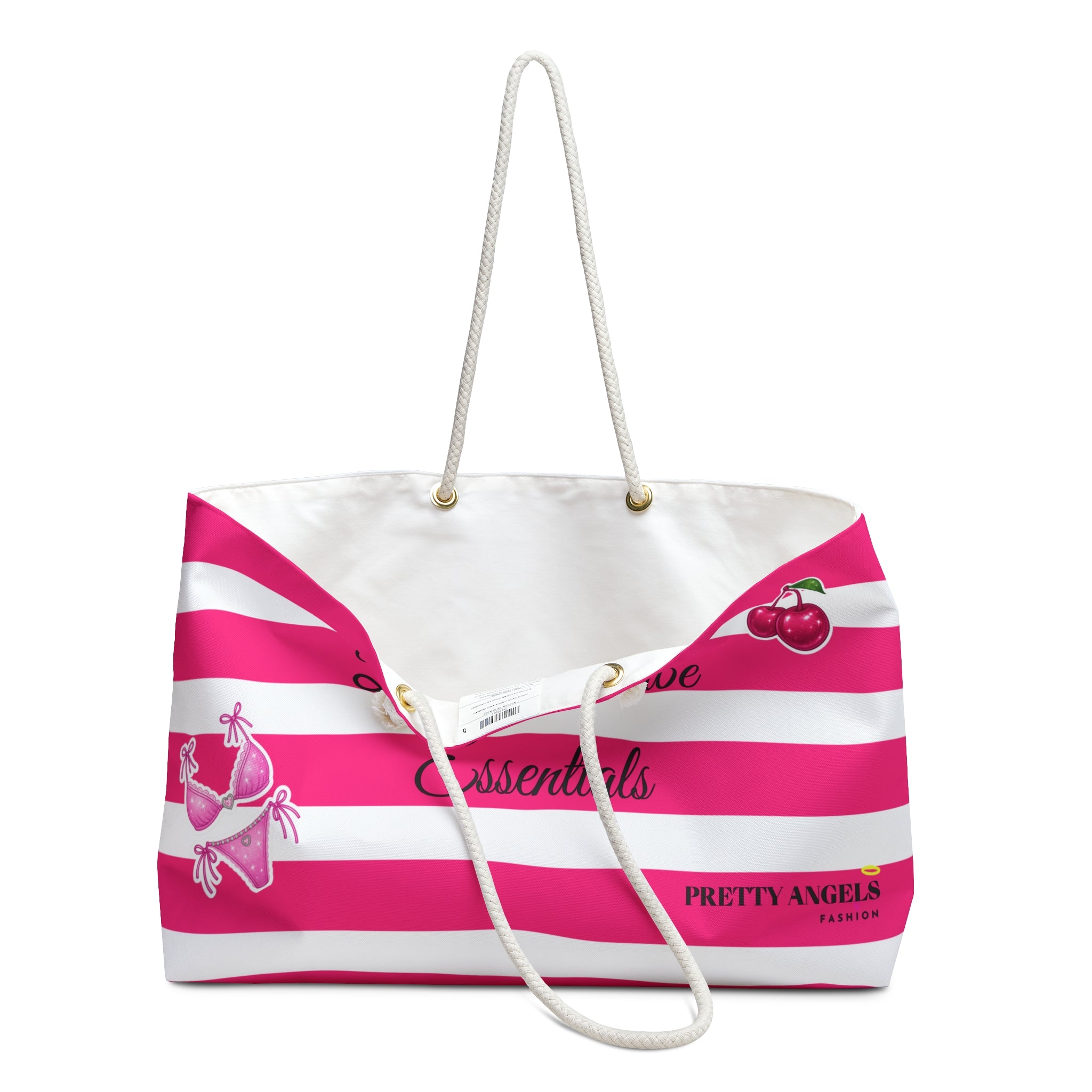 Hot Pink “Beach Babe Essentials” Weekender Tote - Trendy 2014 Vibes Rich Girl Summer Bag
