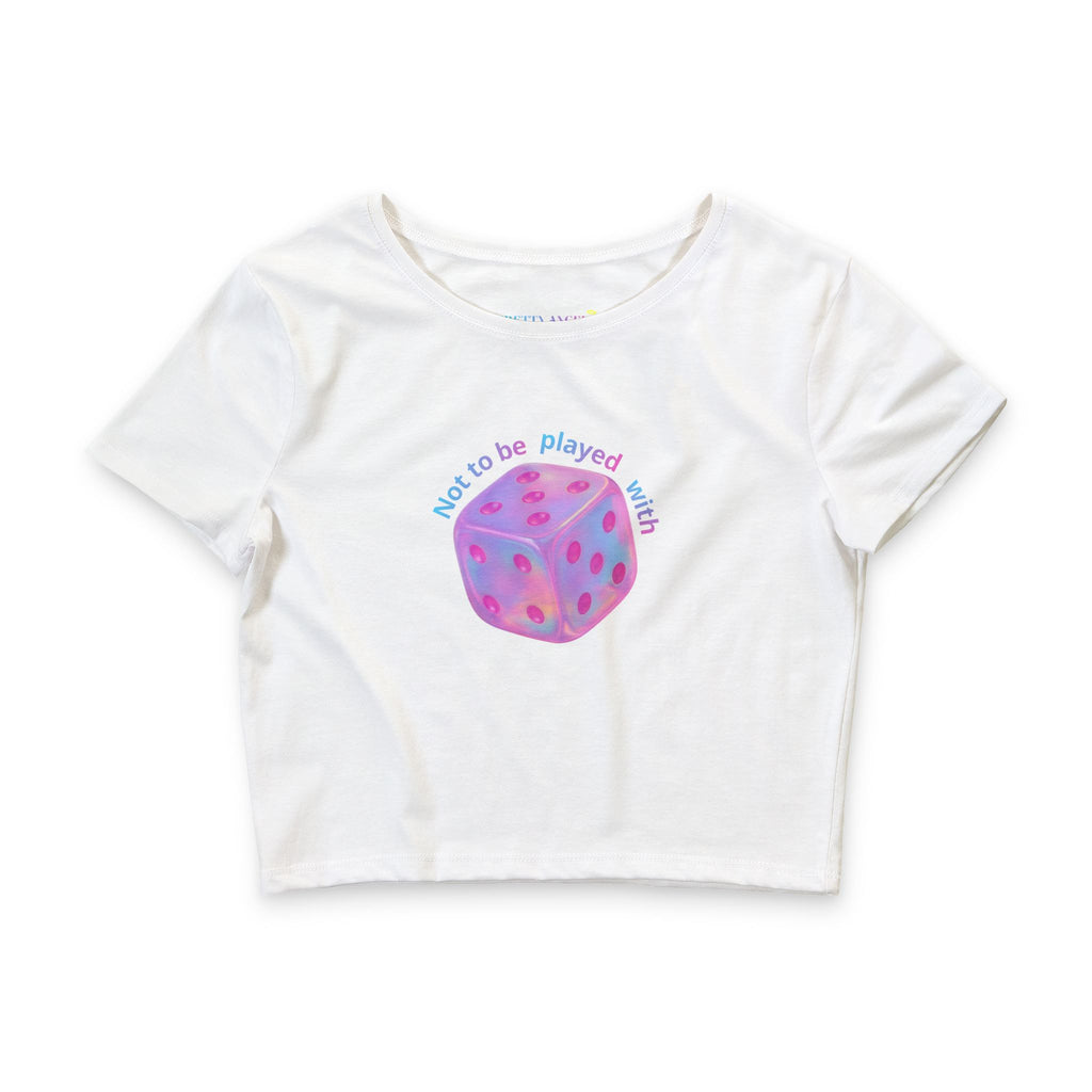 Not to Be Played With Ombre Dice Crop Tee