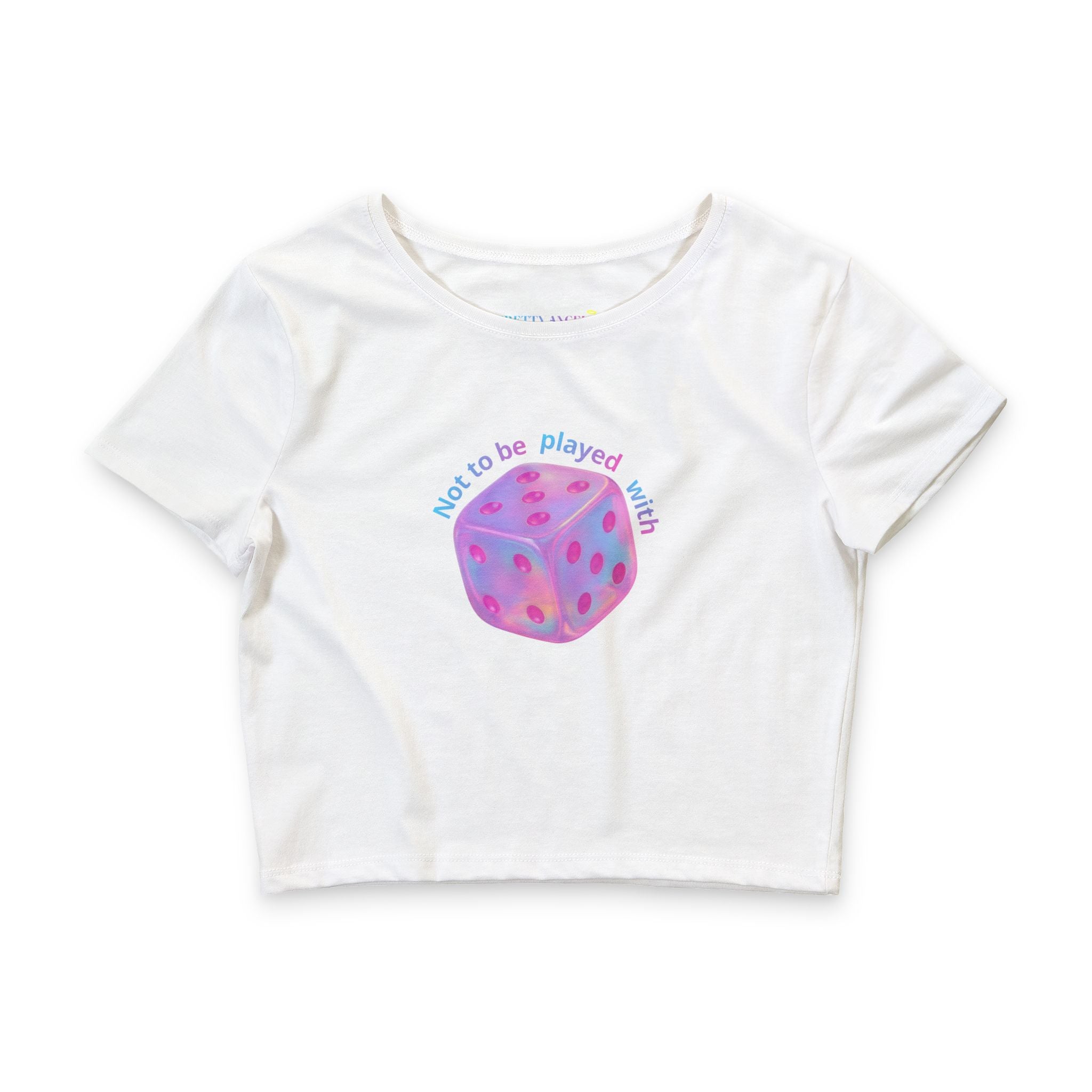 Not to Be Played With Ombre Dice Crop Tee