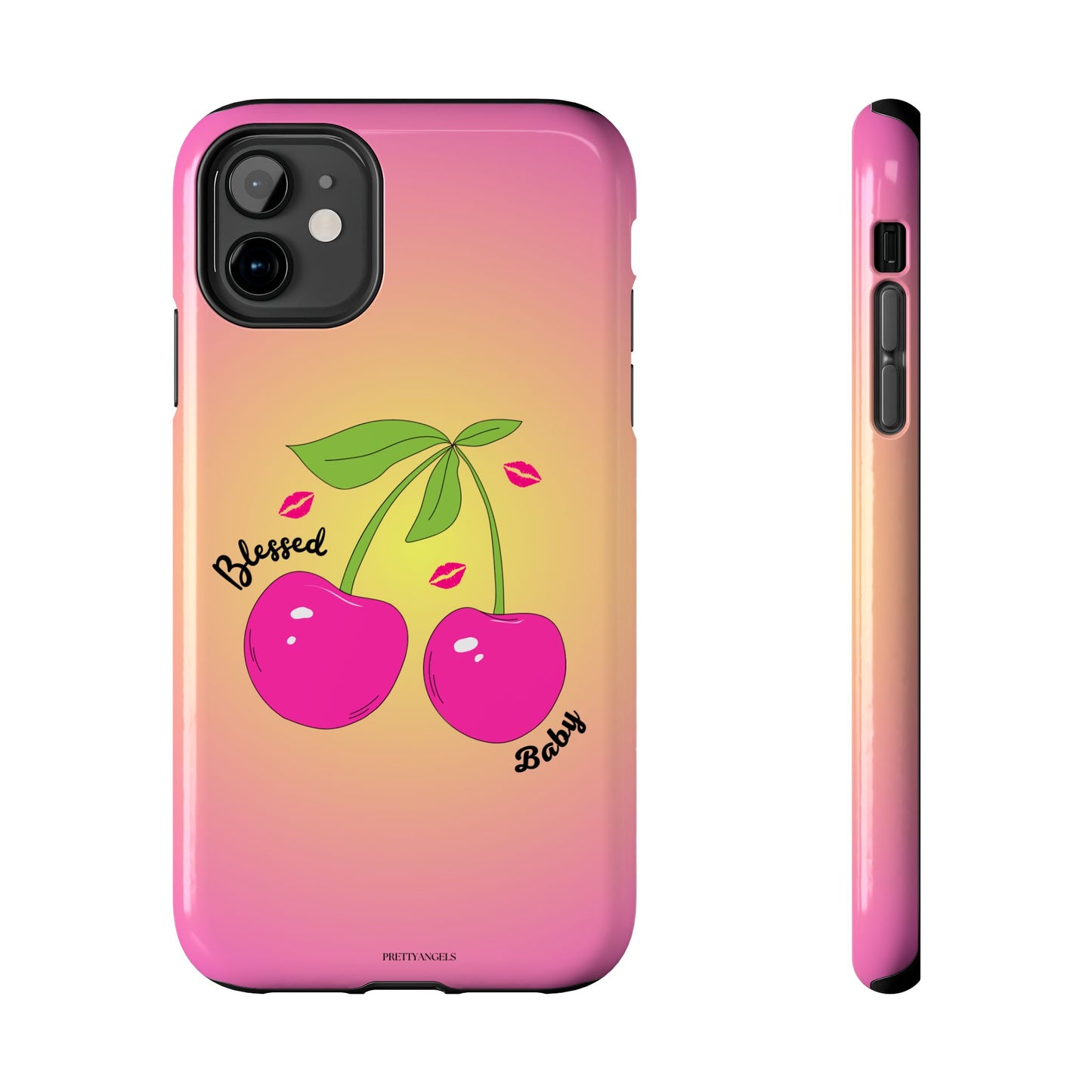 Hot Pink Cherry Blessed Baby Tough Phone Case