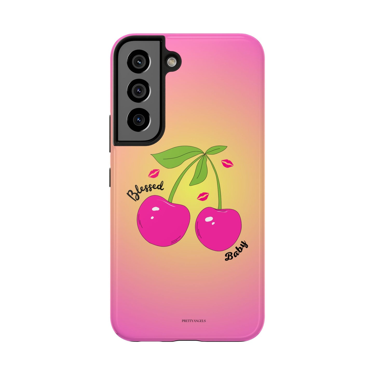 Hot Pink Cherry Blessed Baby Tough Phone Case