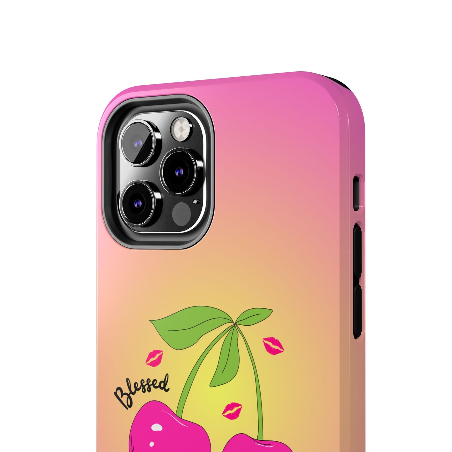 Hot Pink Cherry Blessed Baby Tough Phone Case