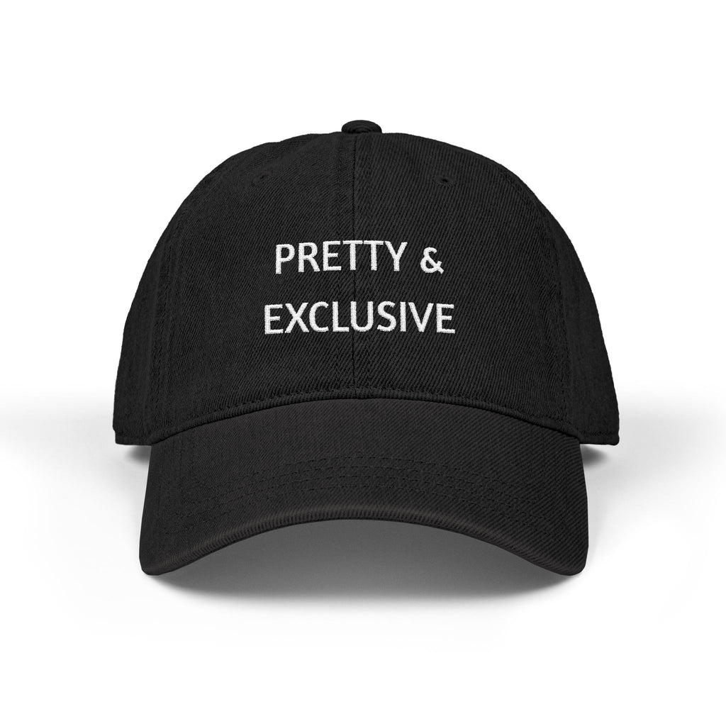 “Pretty & Exclusive Embroidered Denim Hat - Luxury Adjustable Vintage Baddie Cap”