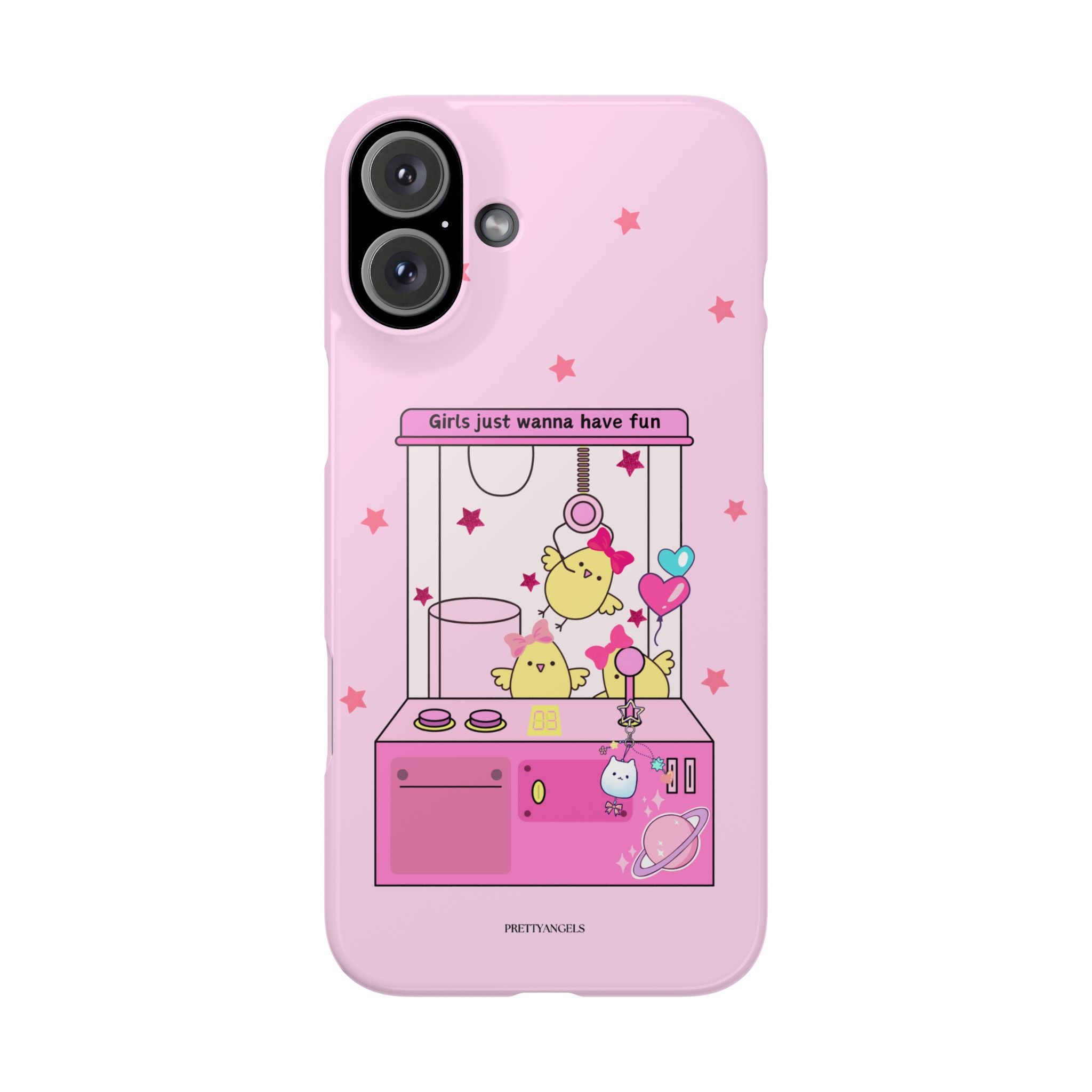 Cute Girls' Phone Case - Fun Vibe Slim Phone Cases, Cute Phone Cover, Kawaii Phone Case, Fun Pink Design, Gift for Her