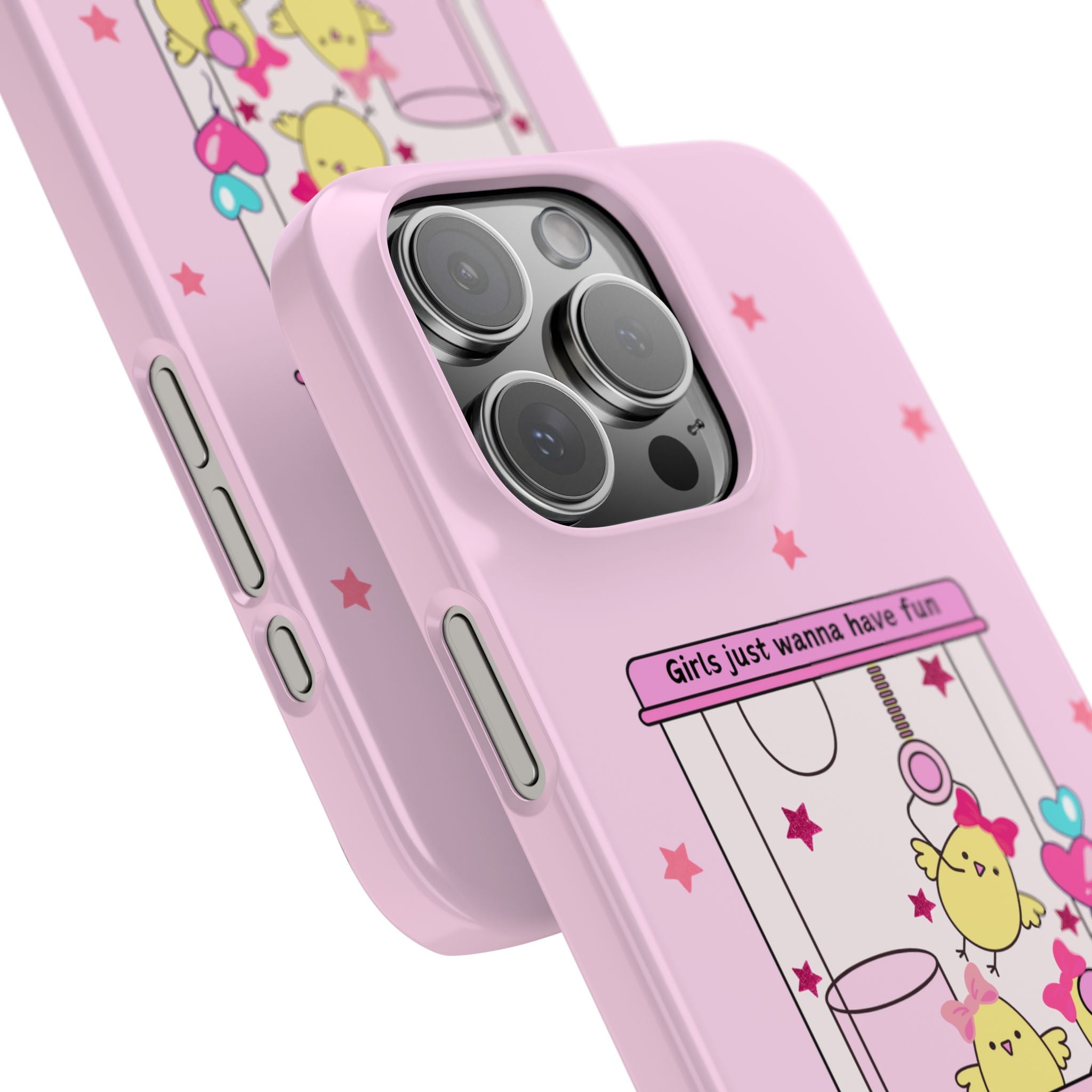 Cute Girls' Phone Case - Fun Vibe Slim Phone Cases, Cute Phone Cover, Kawaii Phone Case, Fun Pink Design, Gift for Her
