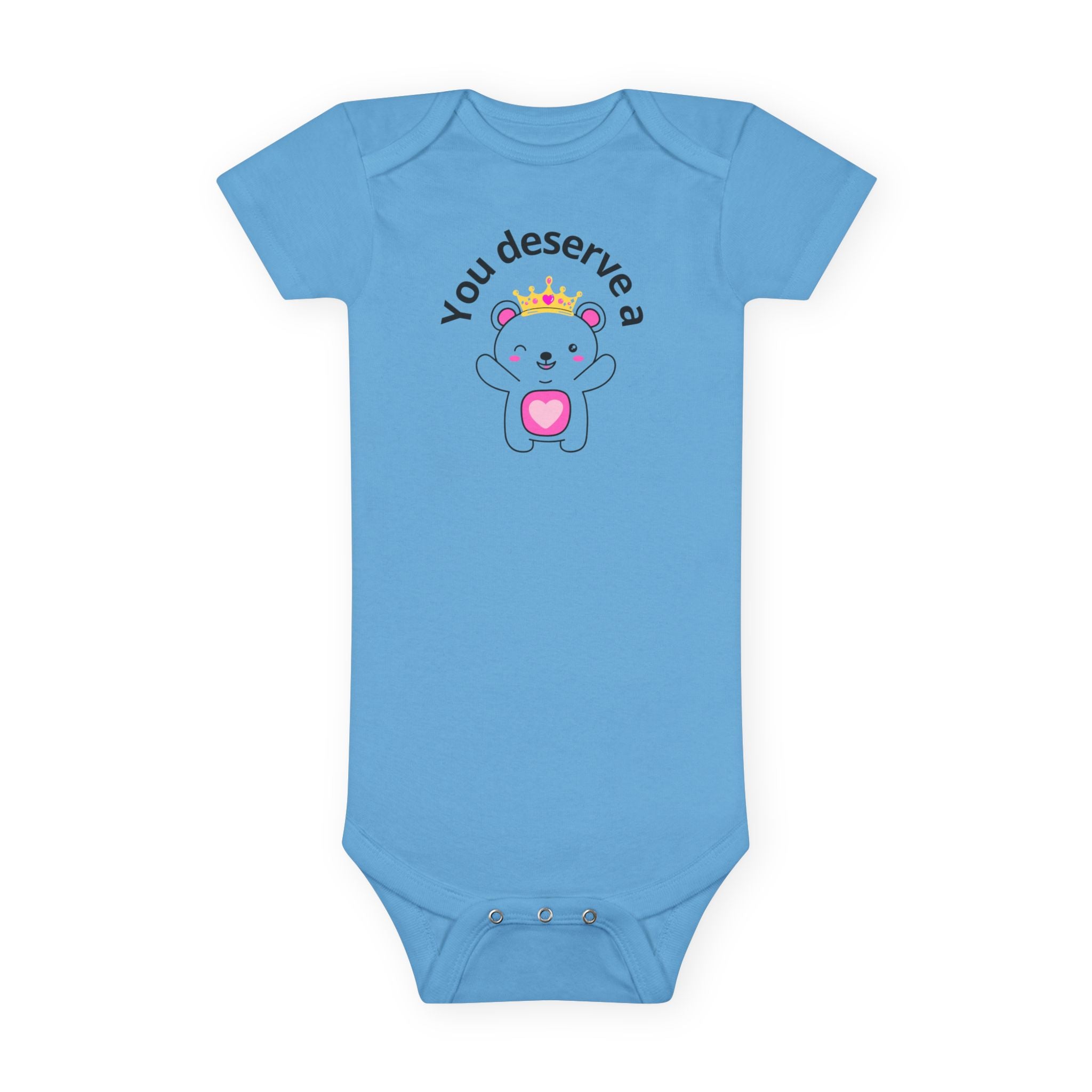 You Deserve a Hug Baby Girl Onesie - Cute Crown Bear Design for Girly Moms & Newborns | Soft, Comfy & Adorable, Girly Baby Shower Gifts