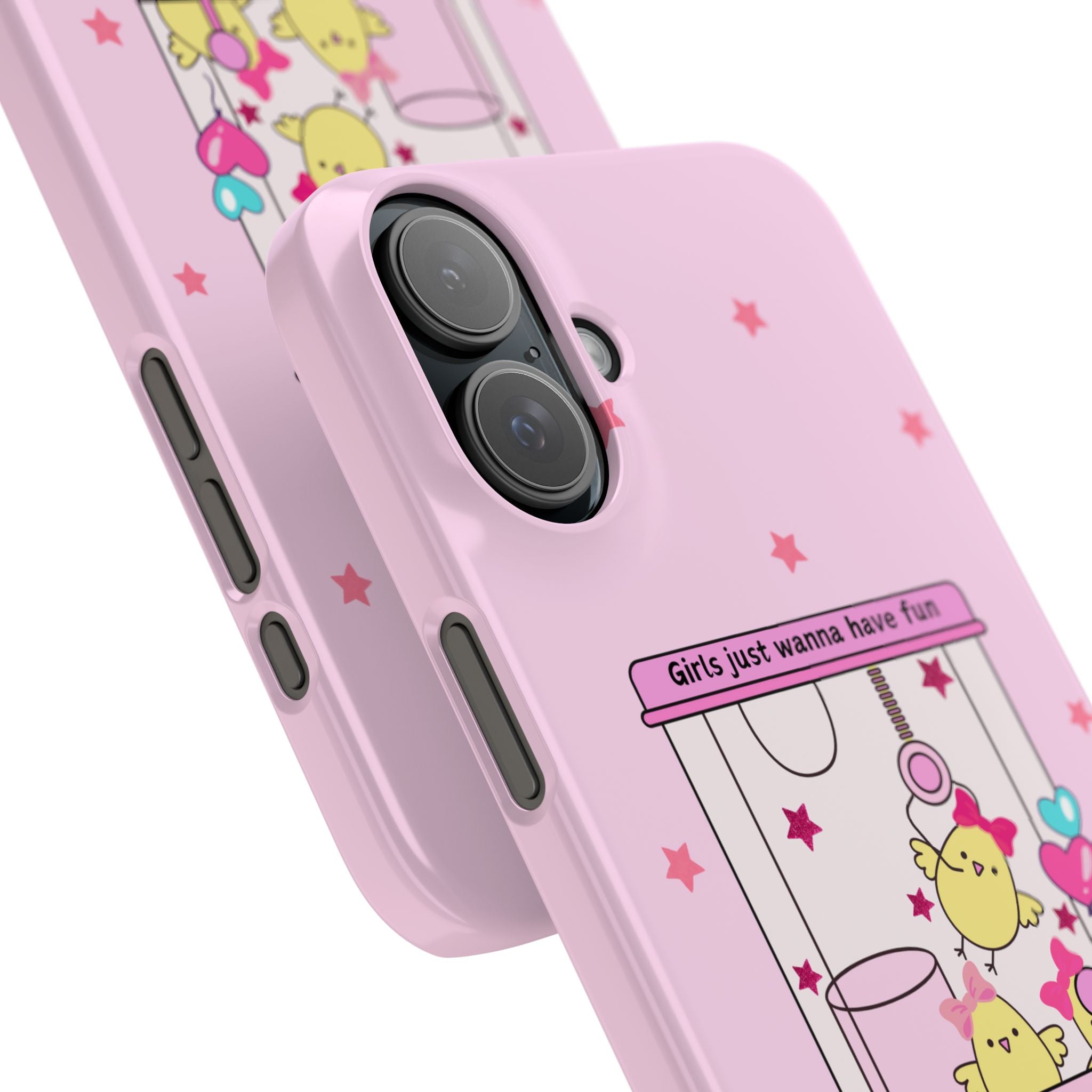Cute Girls' Phone Case - Fun Vibe Slim Phone Cases, Cute Phone Cover, Kawaii Phone Case, Fun Pink Design, Gift for Her