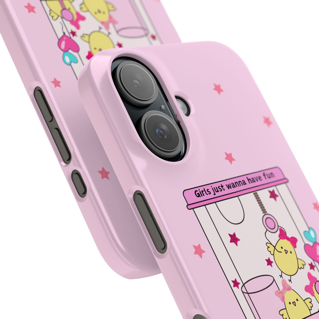 Cute Girls' Phone Case - Fun Vibe Slim Phone Cases, Cute Phone Cover, Kawaii Phone Case, Fun Pink Design, Gift for Her