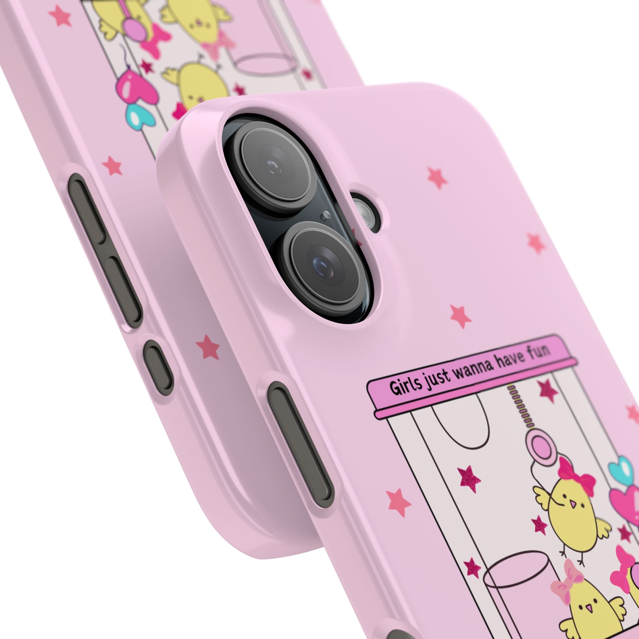 Cute Girls' Phone Case - Fun Vibe Slim Phone Cases, Cute Phone Cover, Kawaii Phone Case, Fun Pink Design, Gift for Her